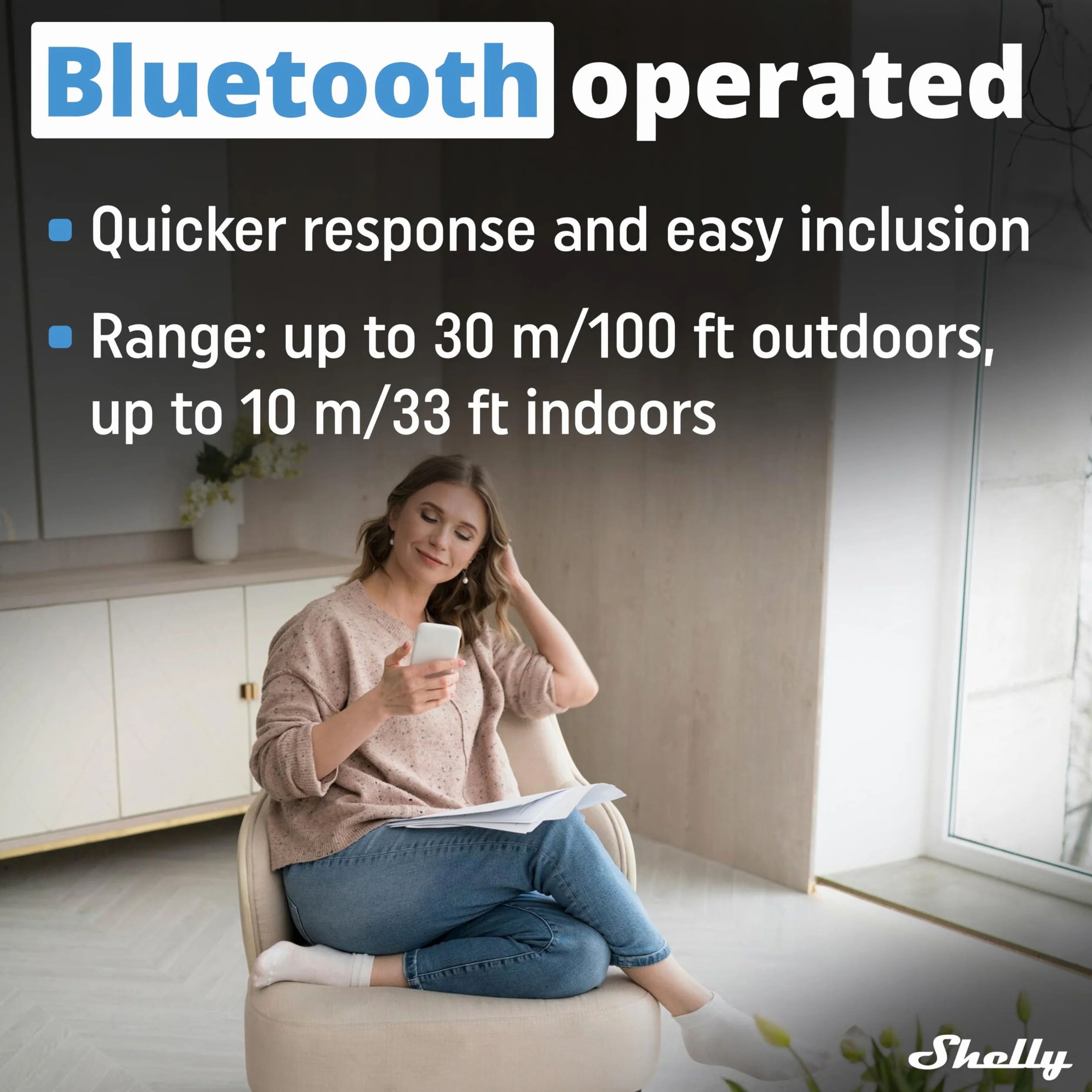 Shelly BLU RC Button 4 - Przełącznik Zdalnego Sterowania Bluetooth, Sterowanie Oświetleniem i Inteligentnymi Urządzeniami, Bezprzewodowy, Silne Szyfrowanie, Wielokrotne Kliknięcie, Wyzwalacz Akcji