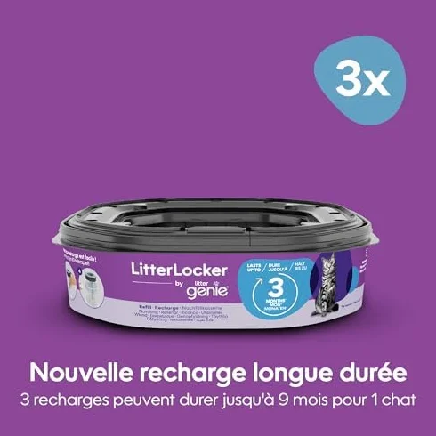 Litter Genie Zestaw 3 ośmiokątnych wkładów do kosza na śmieci LitterLocker i Fashion Kosz na śmieci