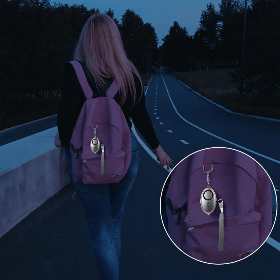Alarmy osobiste Flintronic 140 dB z oświetleniem LED zestaw 3 szt.