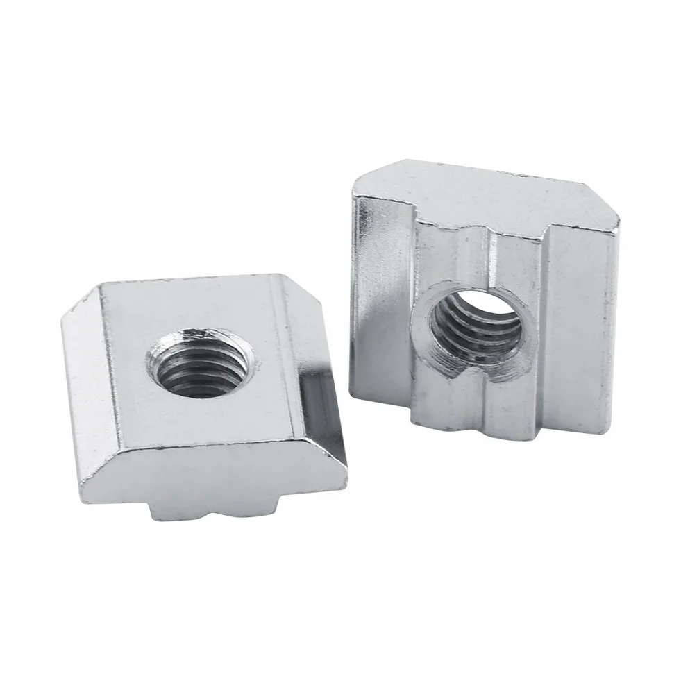 Akozon T-Slot 50szt Nakrętka przesuwna T-slot ze stali węglowej powlekanej niklem do profilu aluminiowego (EU 20-M5)