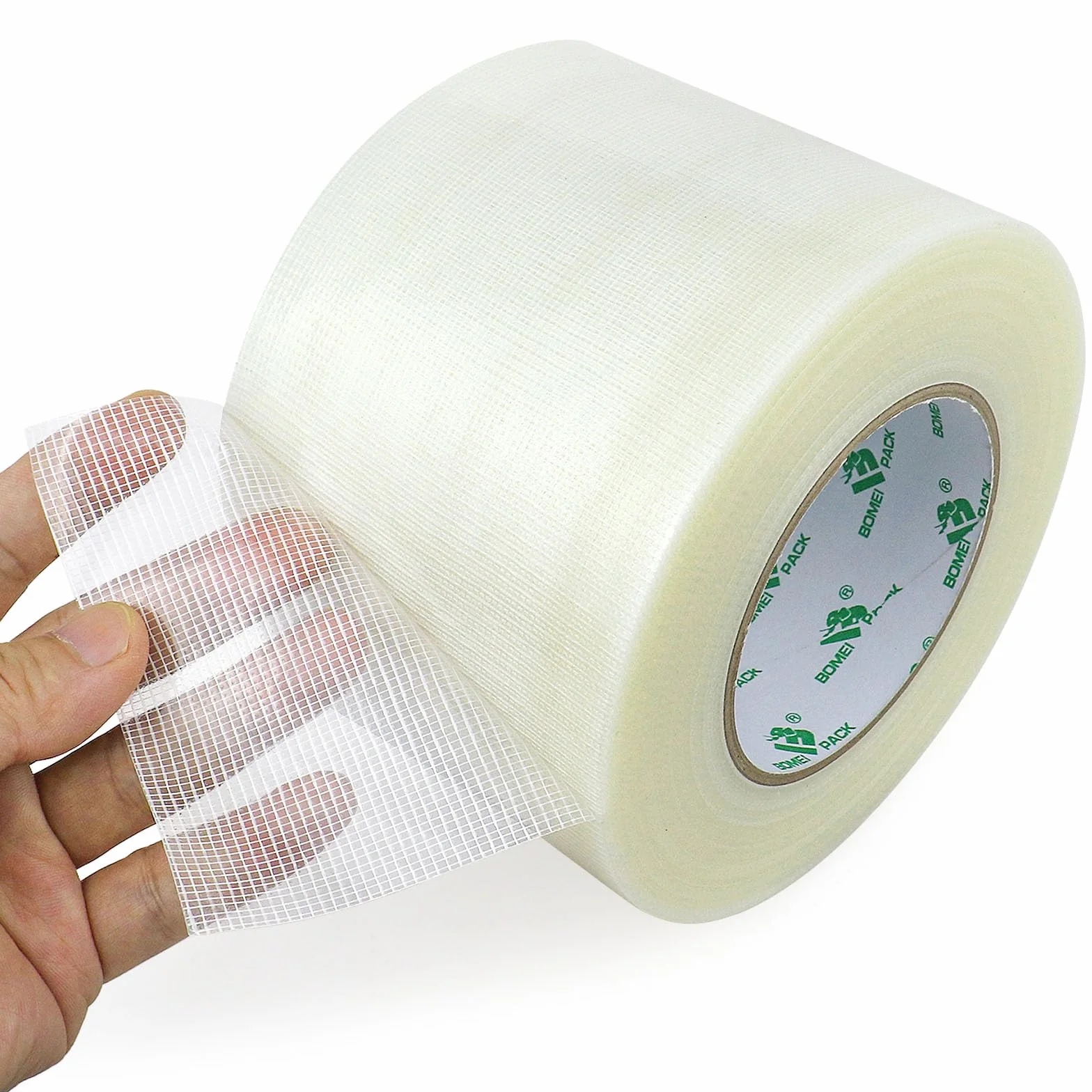 BOMEI PACK [50 m x 100 mm taśma pancerna, przezroczysta, wodoodporna, ekstremalnie odporna na rozdarcie, taśma Gaffa Tape, Duct Tape
