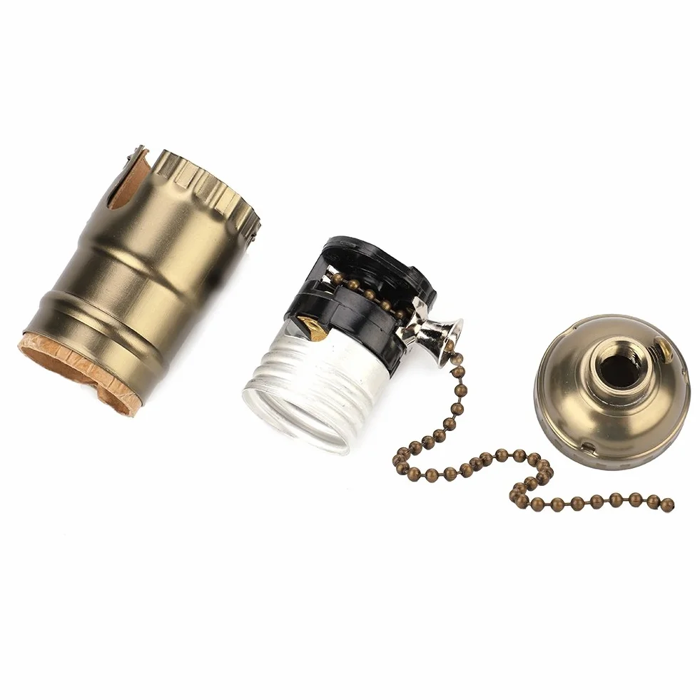Aluminiowa lampa stołowa, oprawka E27, antyczna miedź, podstawa lampy z zamkiem błyskawicznym, lampa biurkowa, oświetlenie, podstawa śrubowa (brązowa)