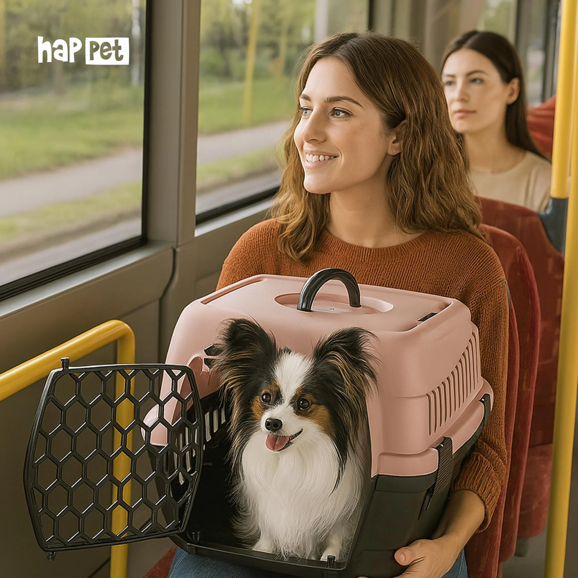 HAPPET Transporter dla Zwierząt ABBA S Różowy 50×33×33 cm Box dla Kota i Psa