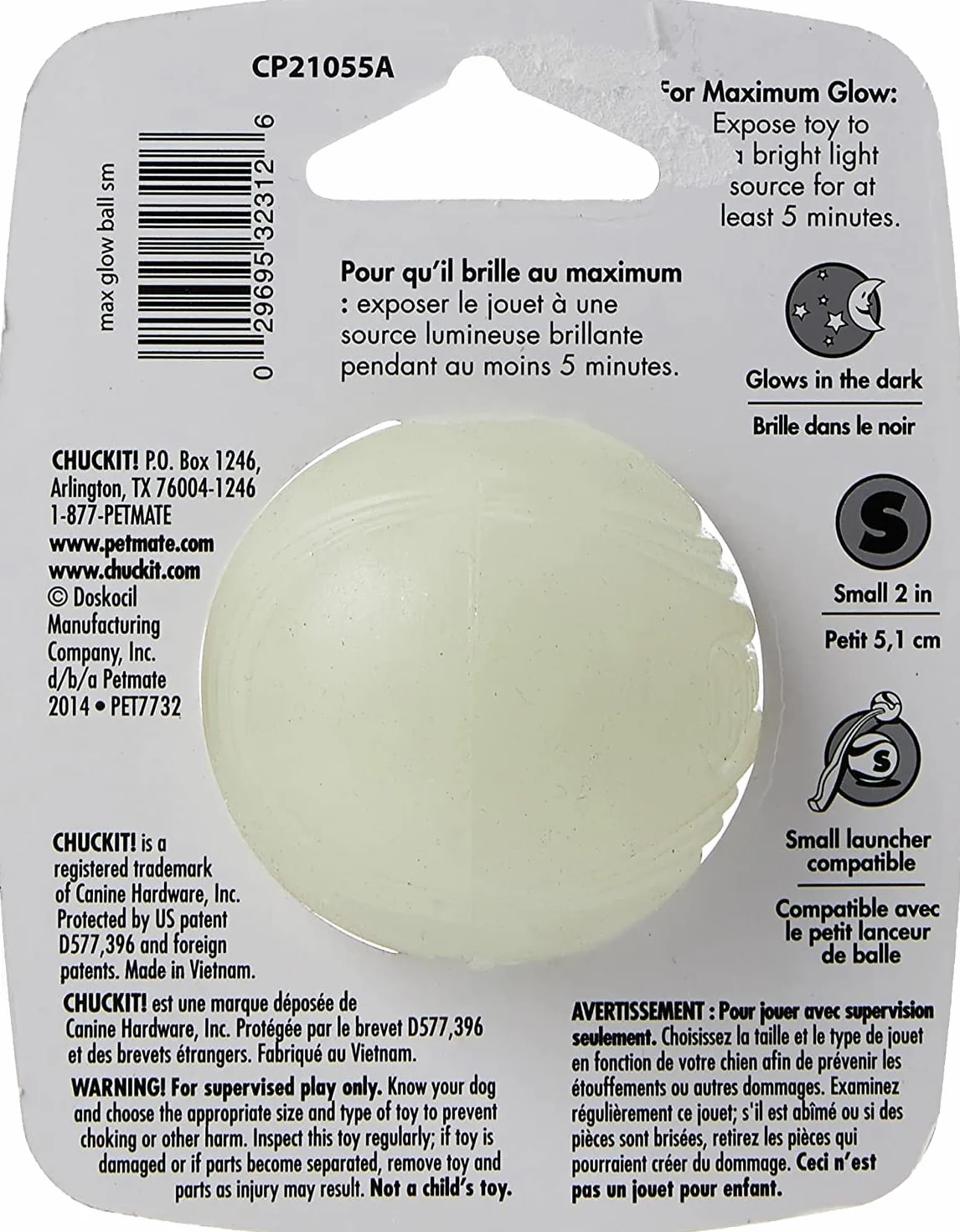 Chuckit! Max Glow in the Dark Fetch zabawka dla psa mała - 4 szt