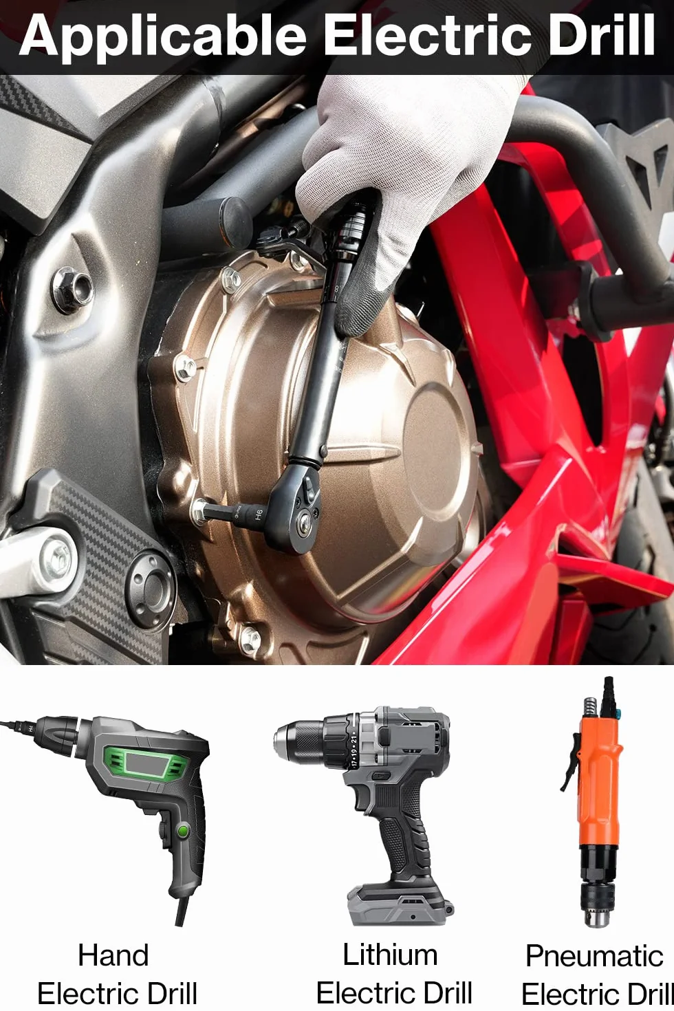 Lytool 1/4" 25-częściowy zestaw kluczy nasadowych Torx i Hex | adaptery 1/2" na 1/4", 3/8" na 1/4" i czworokątny na sześciokątny do samochodu, roweru, gospodarstwa domowego
