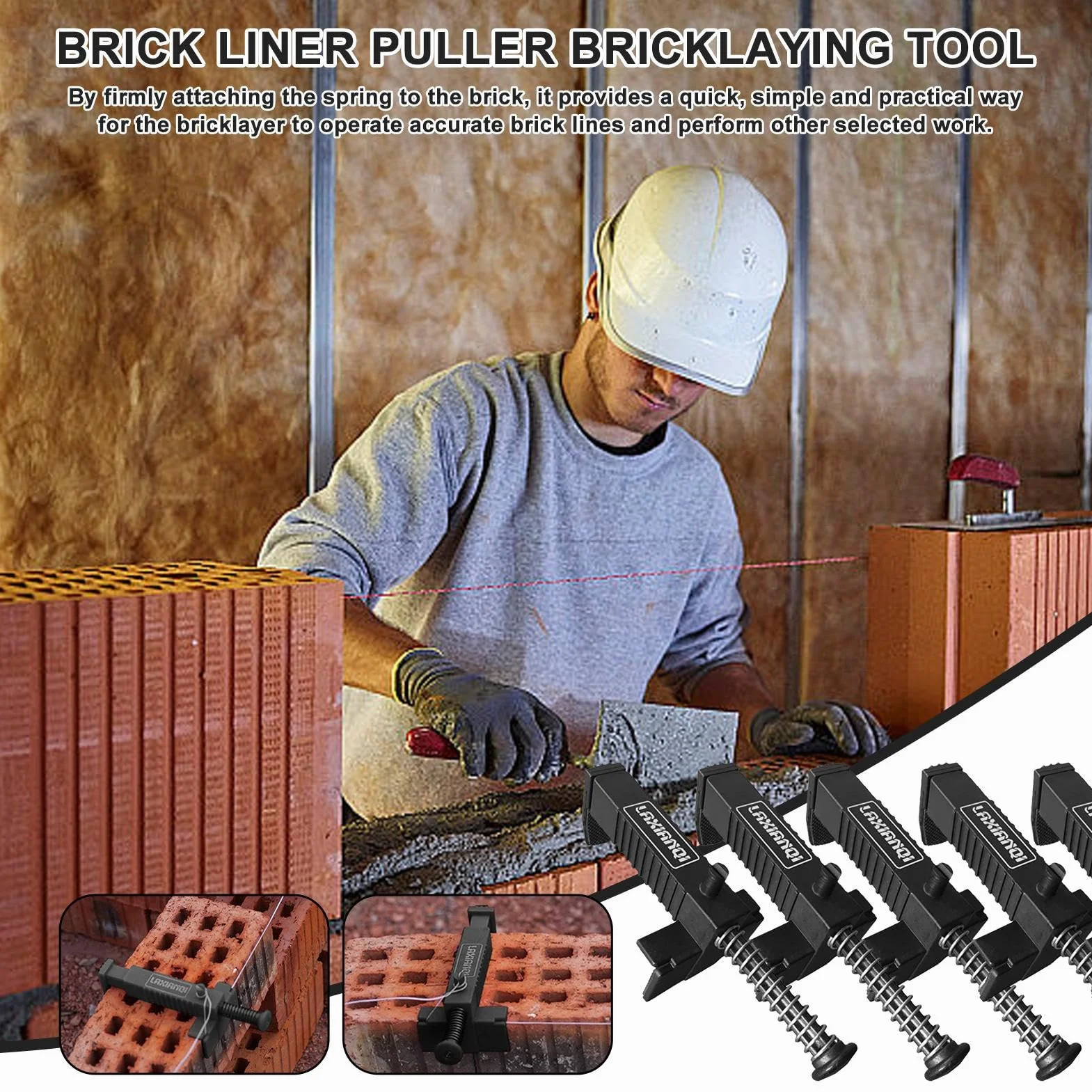 Narzędzia murarskie - Brick Liner Runner szuflada druciana, bieżnik, drut, szuflada, narzędzie murarskie, utrwalacz do budownictwa