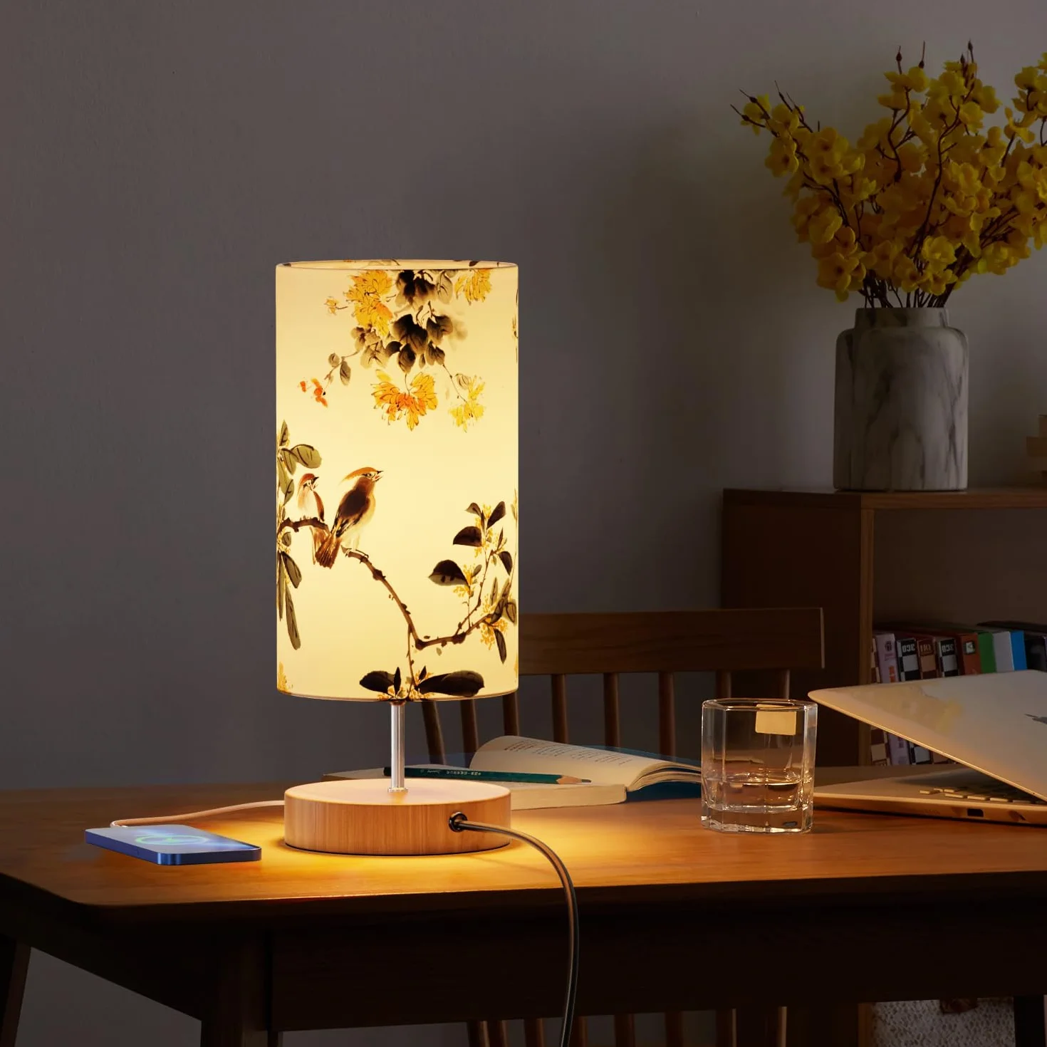 GPATIO lampa LED dotykowa ściemniana zestaw 2 szt. z nadrukiem 2 porty USB
