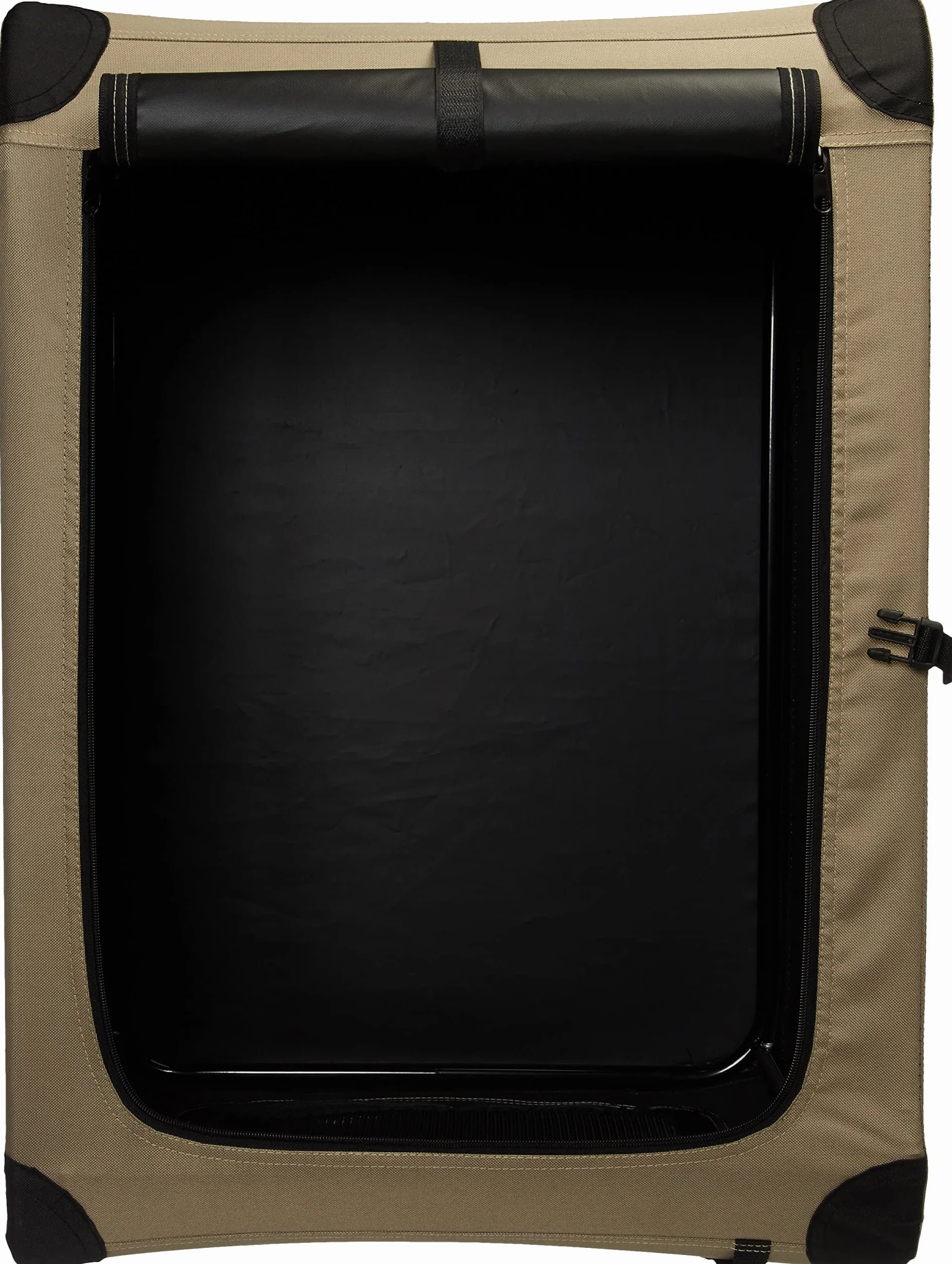 Amazon Basics Klatka dla Psa, Złoty/Czarny, 76 x 54 x 54 cm