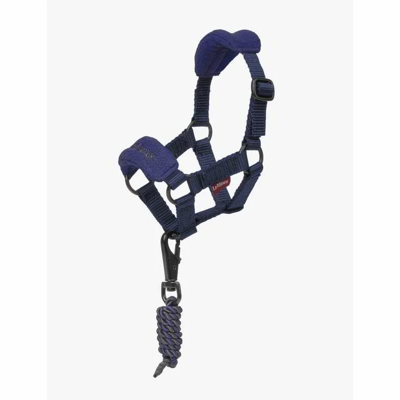 LeMieux Toy Pony Vogue Halter & Leadrope - wiek 3+ - wyściełany polarem pasek - regulowany pasek - można prać w pralce - niebieski atrament - jeden rozmiar