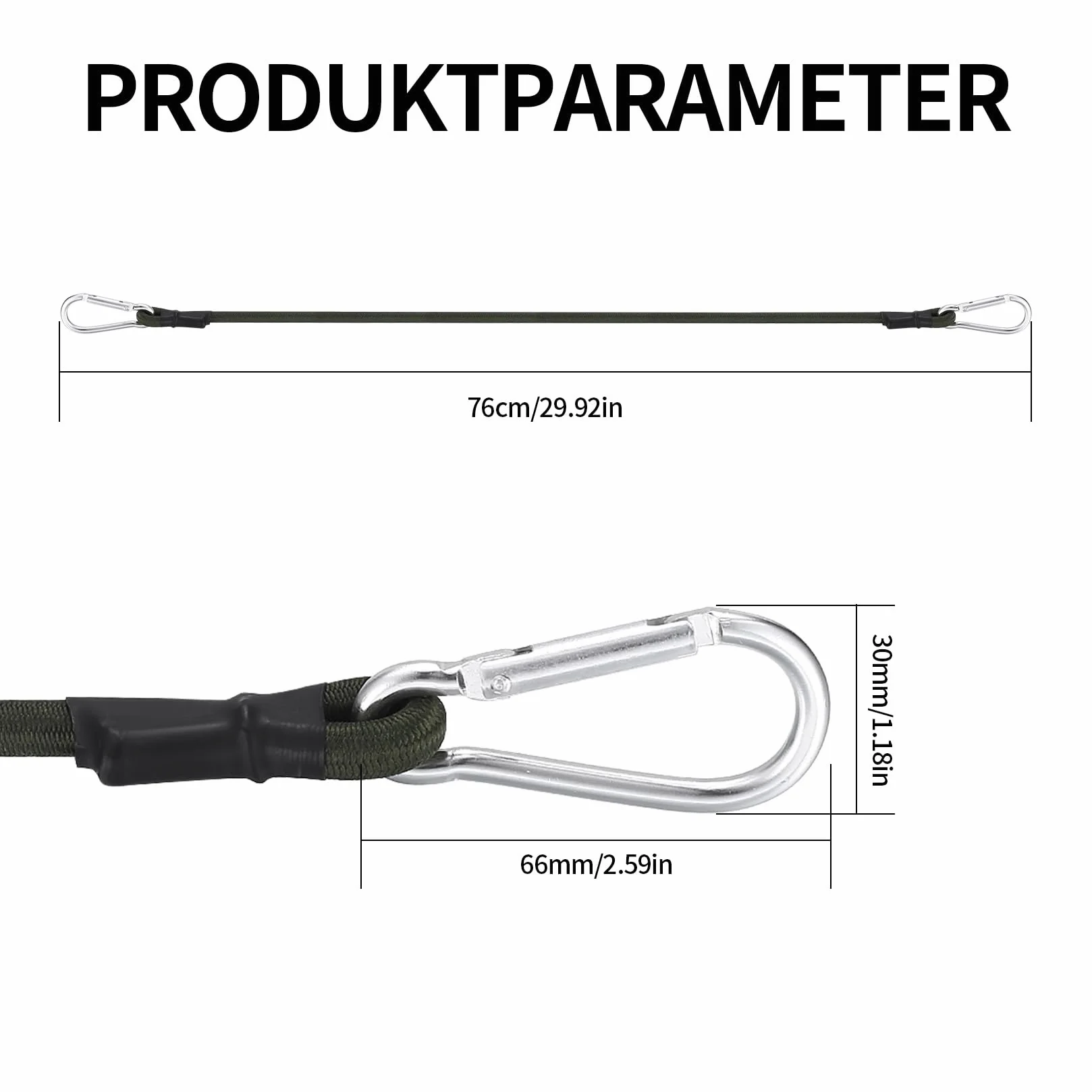 4 sztuki gumek napinających z karabińczykiem, 60 cm ekspander z haczykami, linka ekspanderowa z karabińczykiem, napinacz bagażu, gumowy napinacz do bagażu, pasy mocujące z haczykami, sznurek bungee do