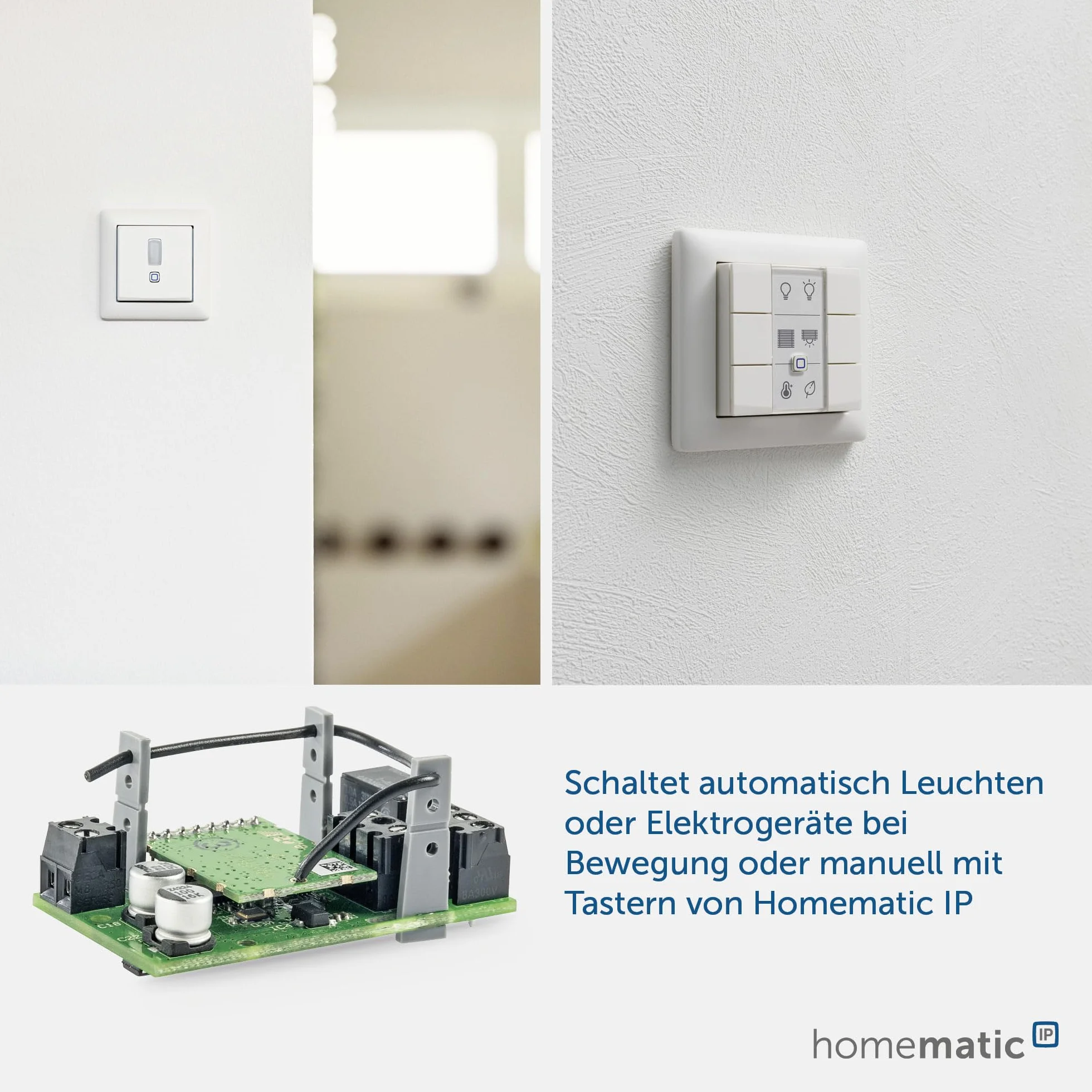 Homematic IP Inteligentna płytka drukowana do domu, steruje urządzeniami i światłami za pośrednictwem aplikacji, elastyczne zastosowanie, 150776A0