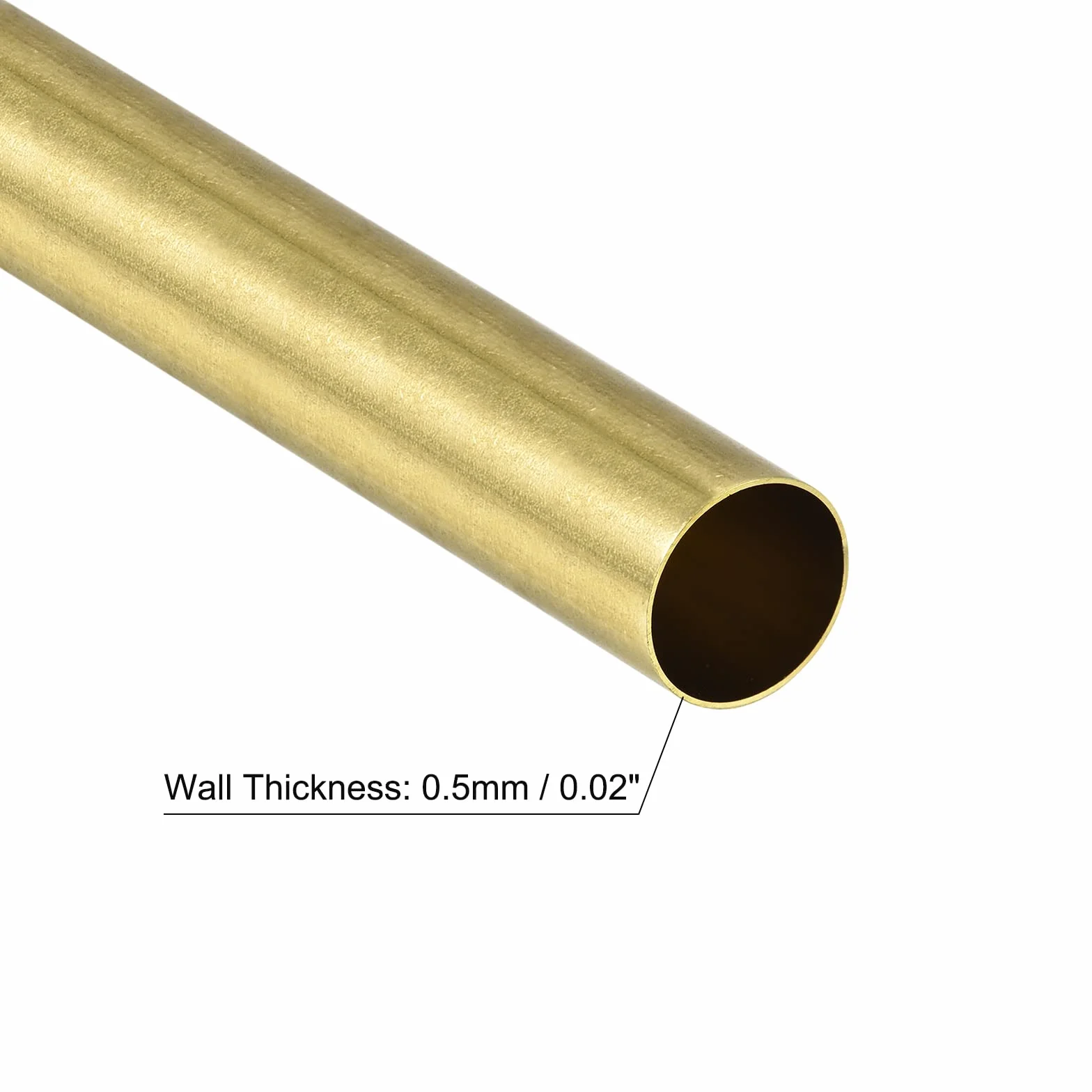 Mosiężna rura okrągła 16 mm średnica zewnętrzna 0,5 mm grubość ścianki 200 mm długość