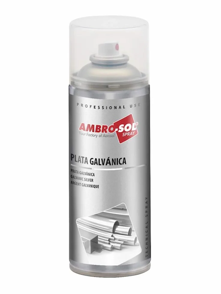 AMBRO-SOL Spray 400ml Ocynkowane aluminium galwaniczne srebro kolor jasnoszary matowy