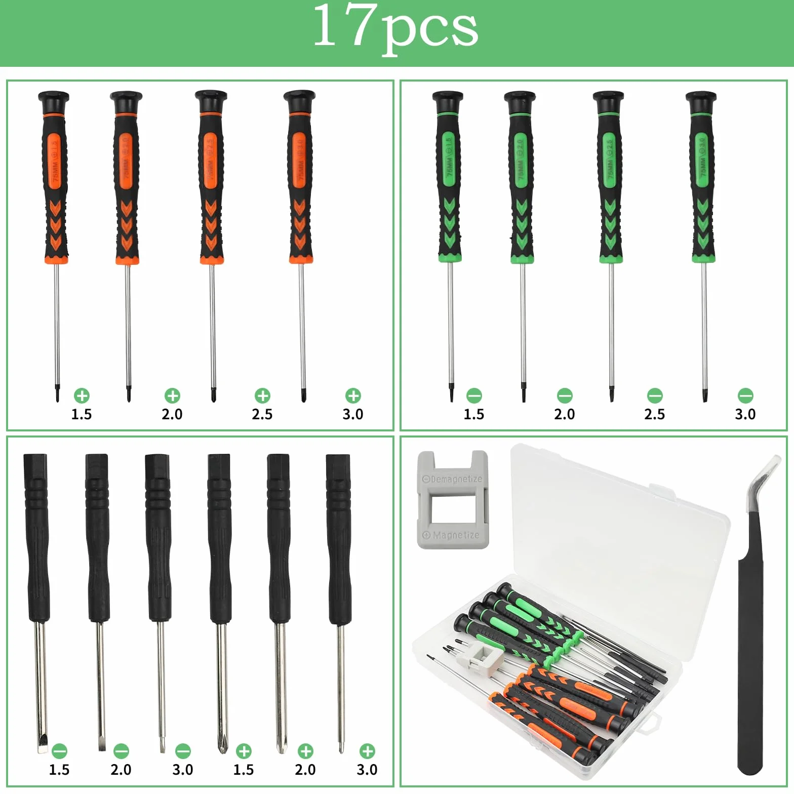 Zestaw mini śrubokrętów, zestaw śrubokrętów zegarmistrzowskich, precyzyjnych wkrętaków do komputera, iPhone'a, iPada, laptopa, PS4, PS5, Xbox, telefonu komórkowego, Macbooka itp