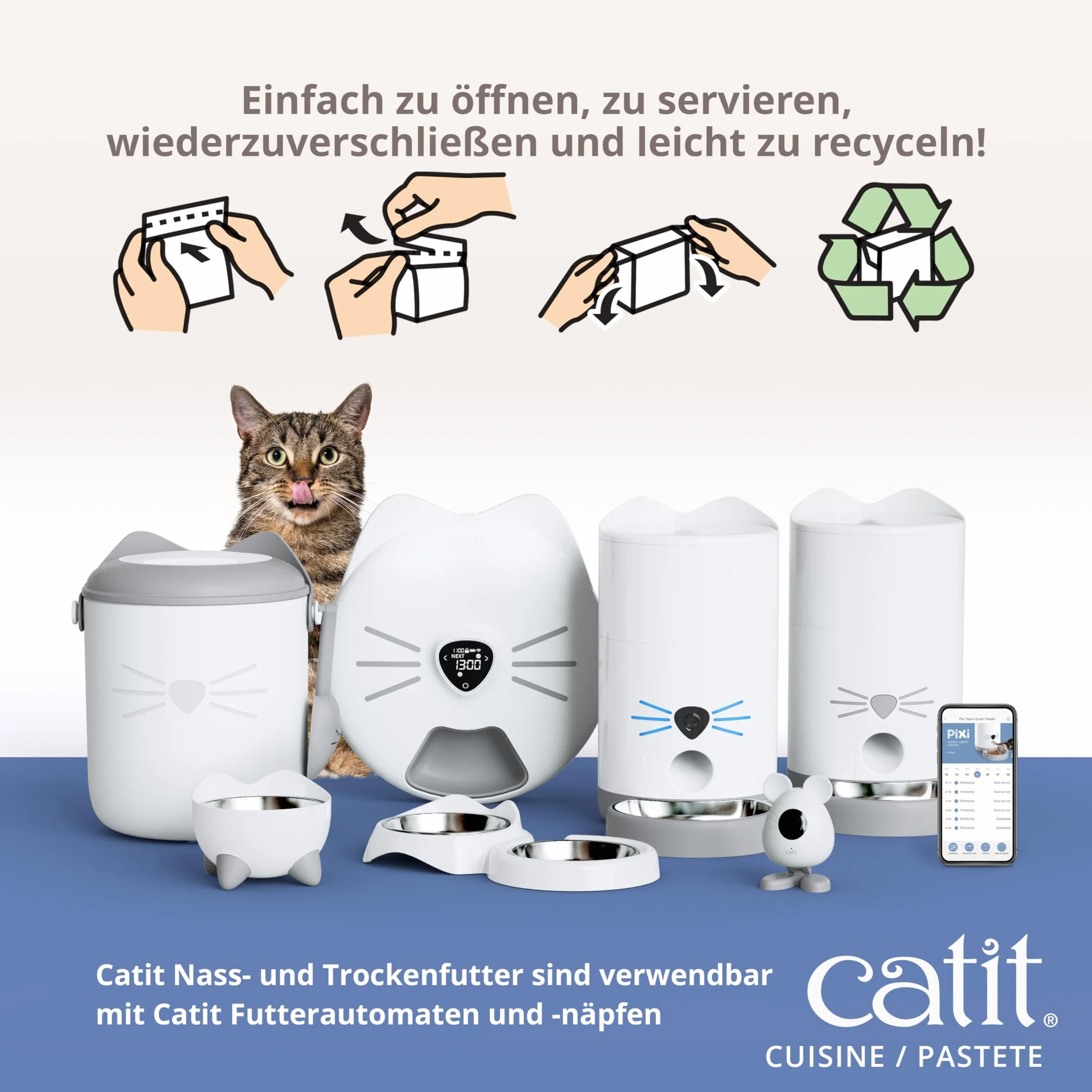 Catit Cuisine – mokra karma premium dla kotów – pasztet z tuńczykiem i sardynkami, mieszanka paszowa pełnoporcjowa, 95 g, bez zbóż, wysoka zawartość ryb