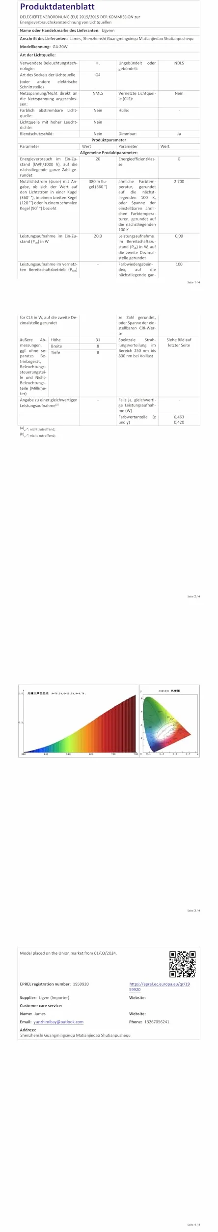 G4 żarówka halogenowa 12 V 20 W, 2 piny, przezroczyste lampy kapsułkowe, ciepła biel 2700 K, długi 生命周期