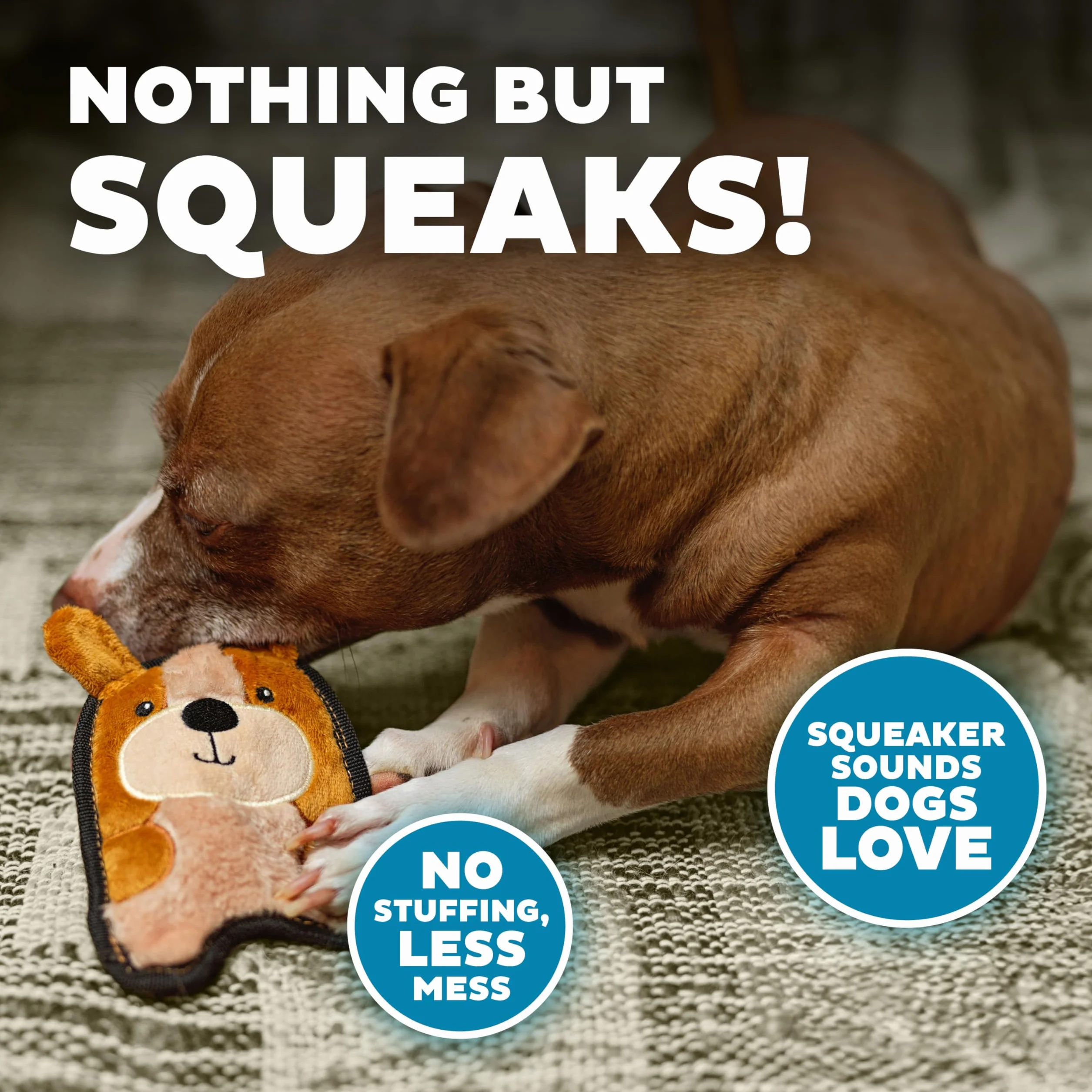 Outward Hound Invincibles Mini - Zabawka pluszowa dla psów - mały szczeniaczek - kolor brązowy