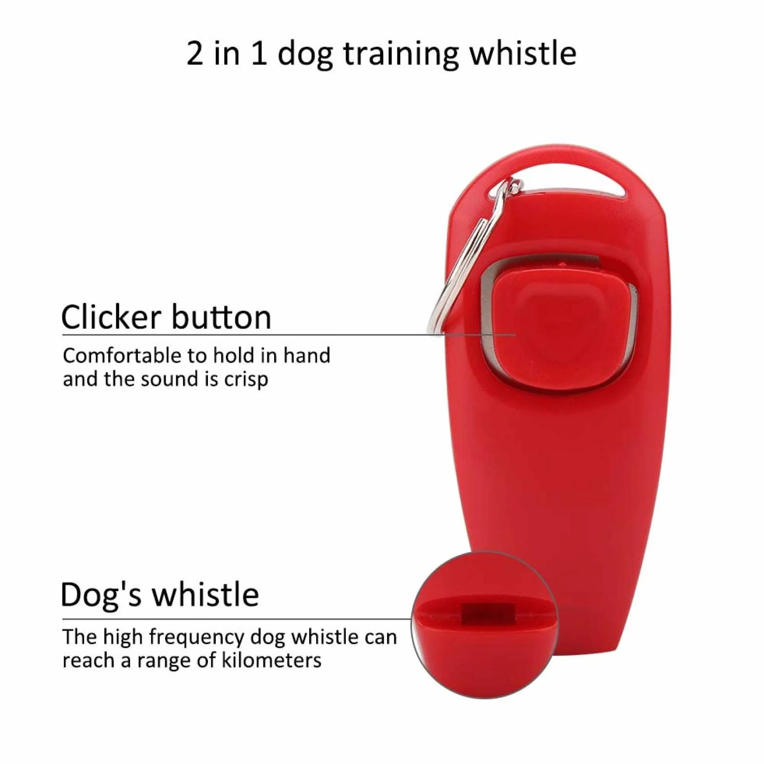 Pet Training Tools Pet Clicker fajka do treningu w pomieszczeniach (czerwona) cat clicker dog whistle Hund visselpipor