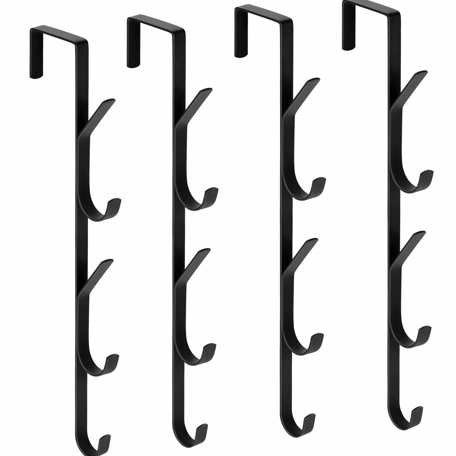 flintronic 4 haczyki nad drzwiami, 5 haczyków nad drzwiami, pionowe wieszaki nad drzwiami, wieszaki na ubrania ze stali nierdzewnej, wytrzymałe wieszaki na ręczniki do sypialni, ubrania, kapelusze