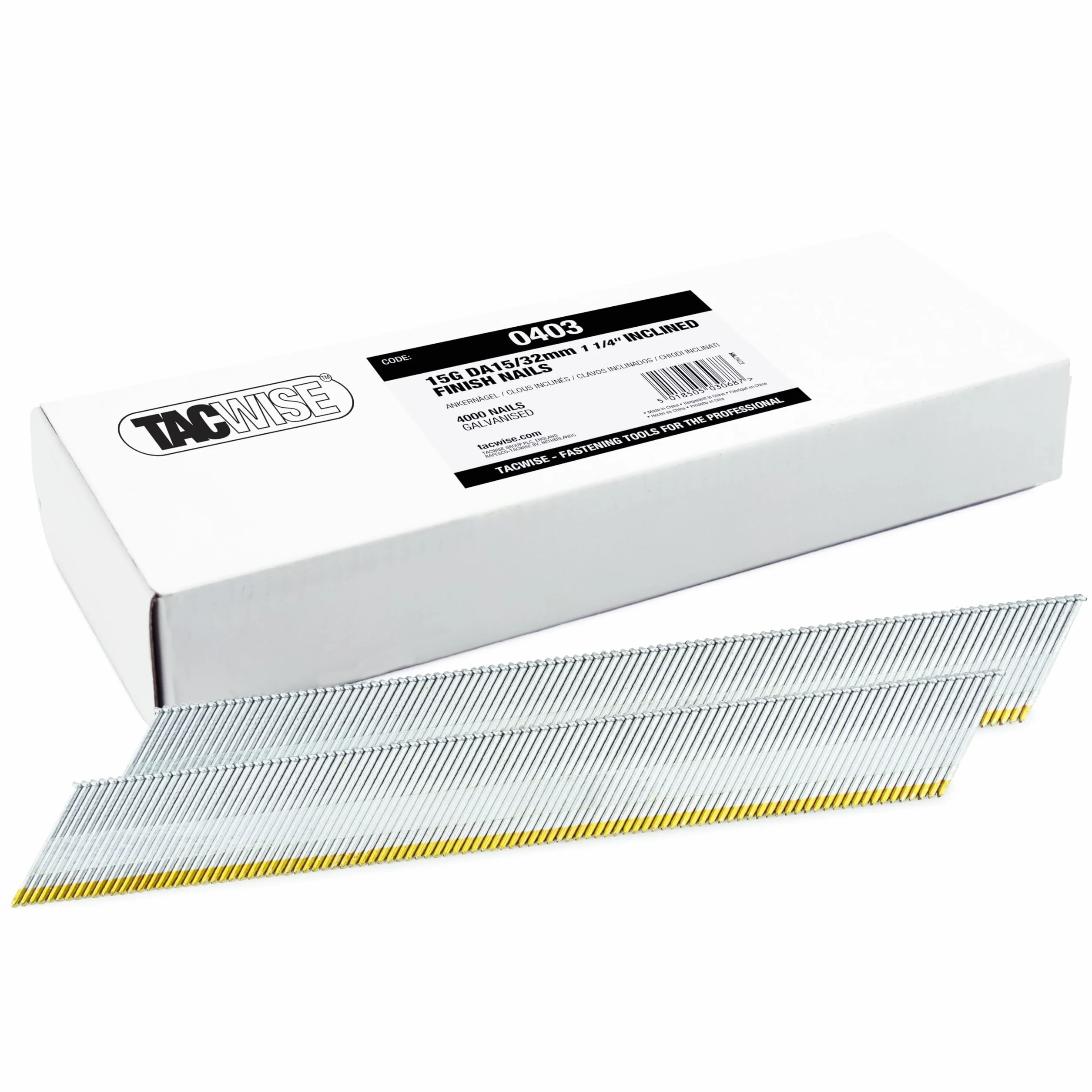 Tacwise 0403 gwoździe pochylone 15 g/32 mm (4000 sztuk w opakowaniu)