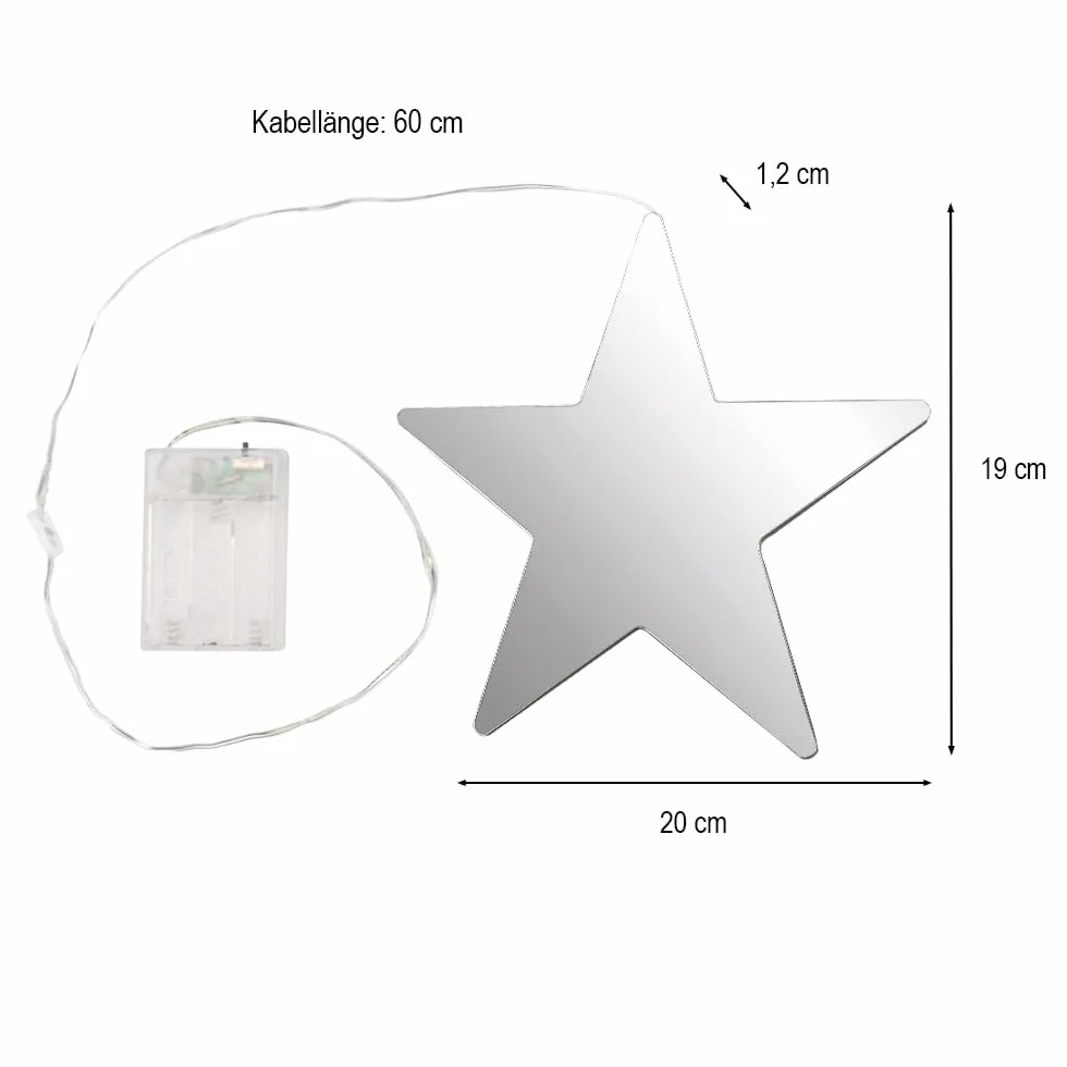 Gwiazda LED Infinity świecąca z efektem tunelu świetlnego 20 cm x 19 cm