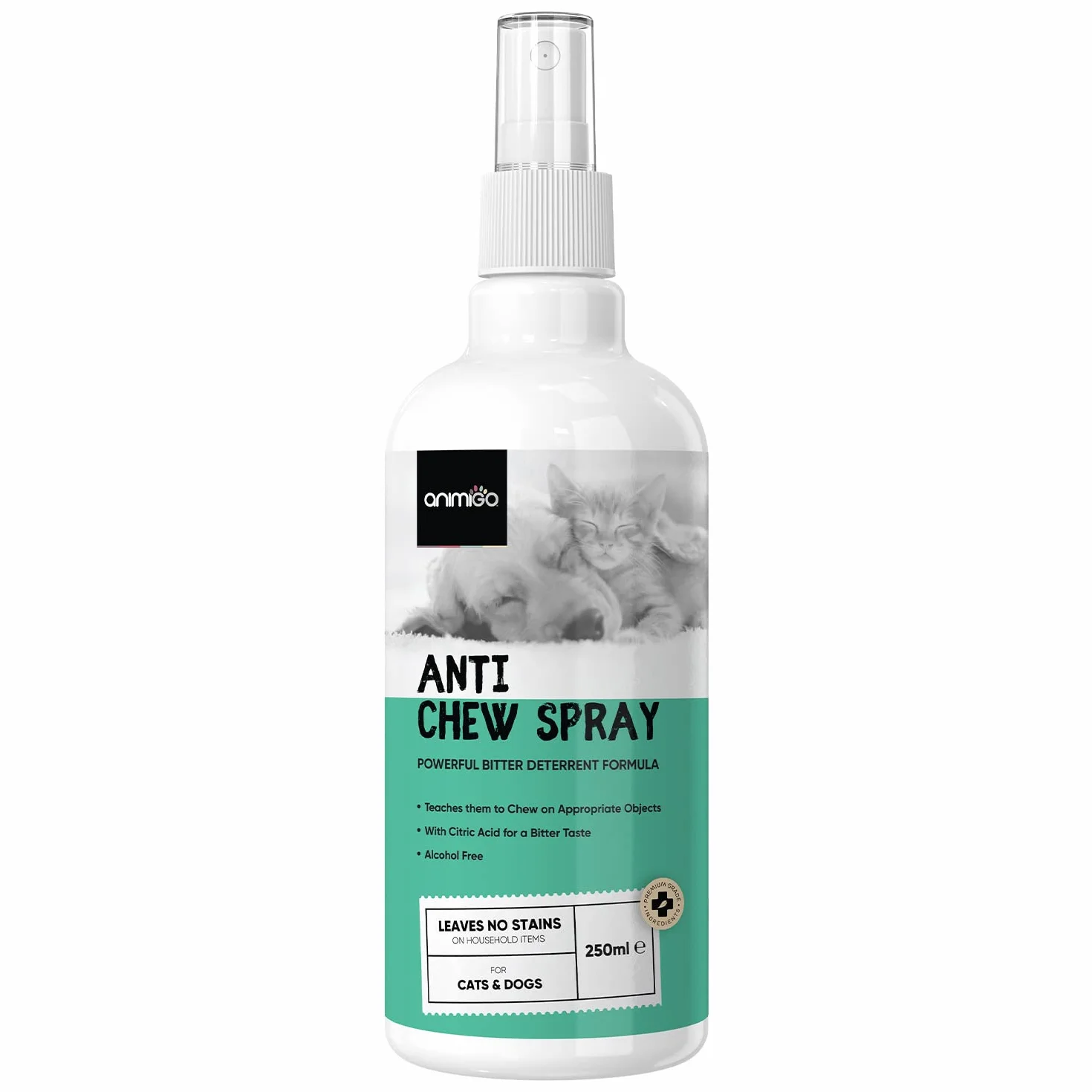 Spray antygryzowy dla psów i kotów – 250 ml – pomaga w przypadku gryzienia mebli, dywanów i artykułów gospodarstwa domowego – Spray korygujący gorzki smak dla zwierząt – nietoksyczny, bez alkoholu i p