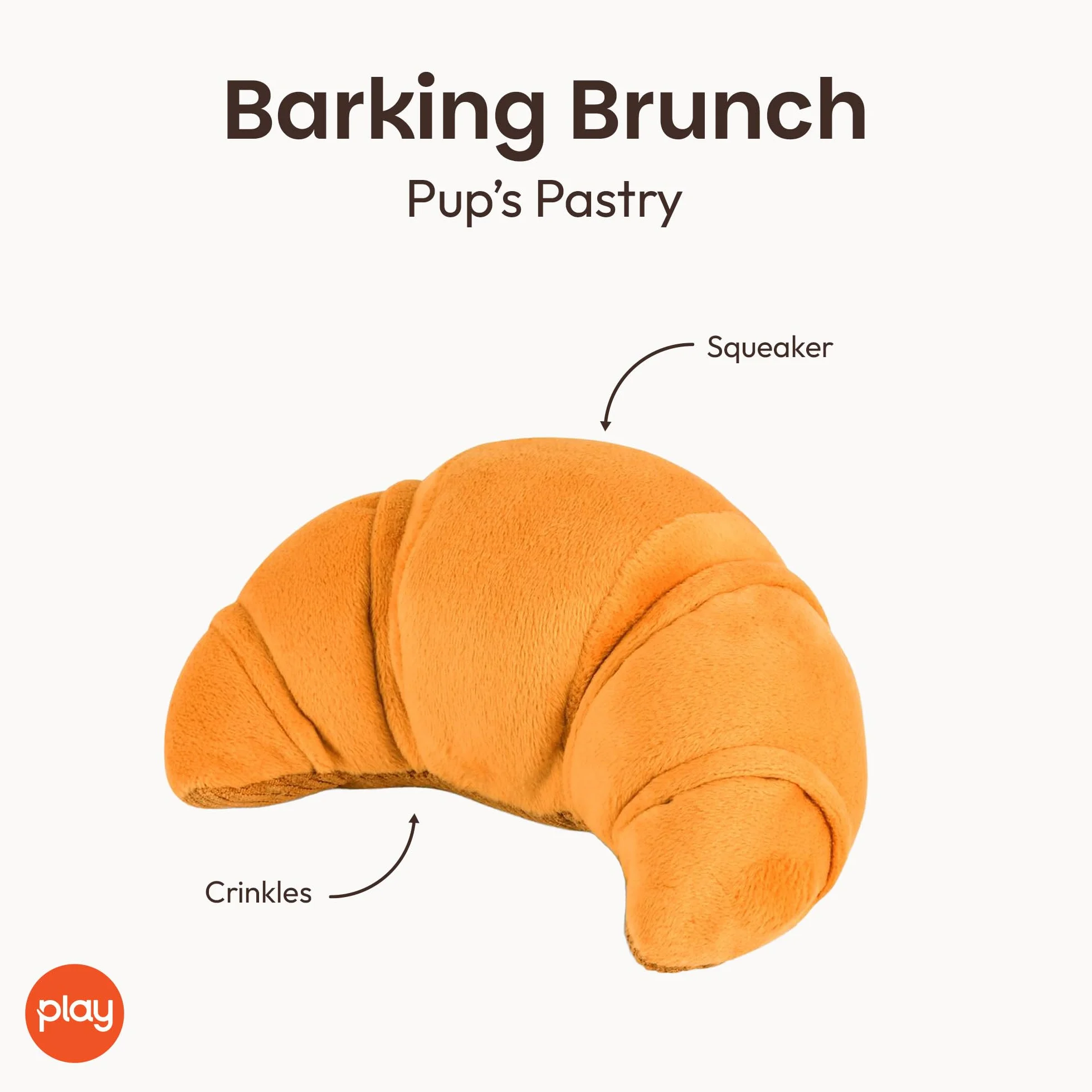 P.L.A.Y. Pet Lifestyle and You - Barking Brunch - pluszowa zabawka dla psów - Pup's Pastry Croissant