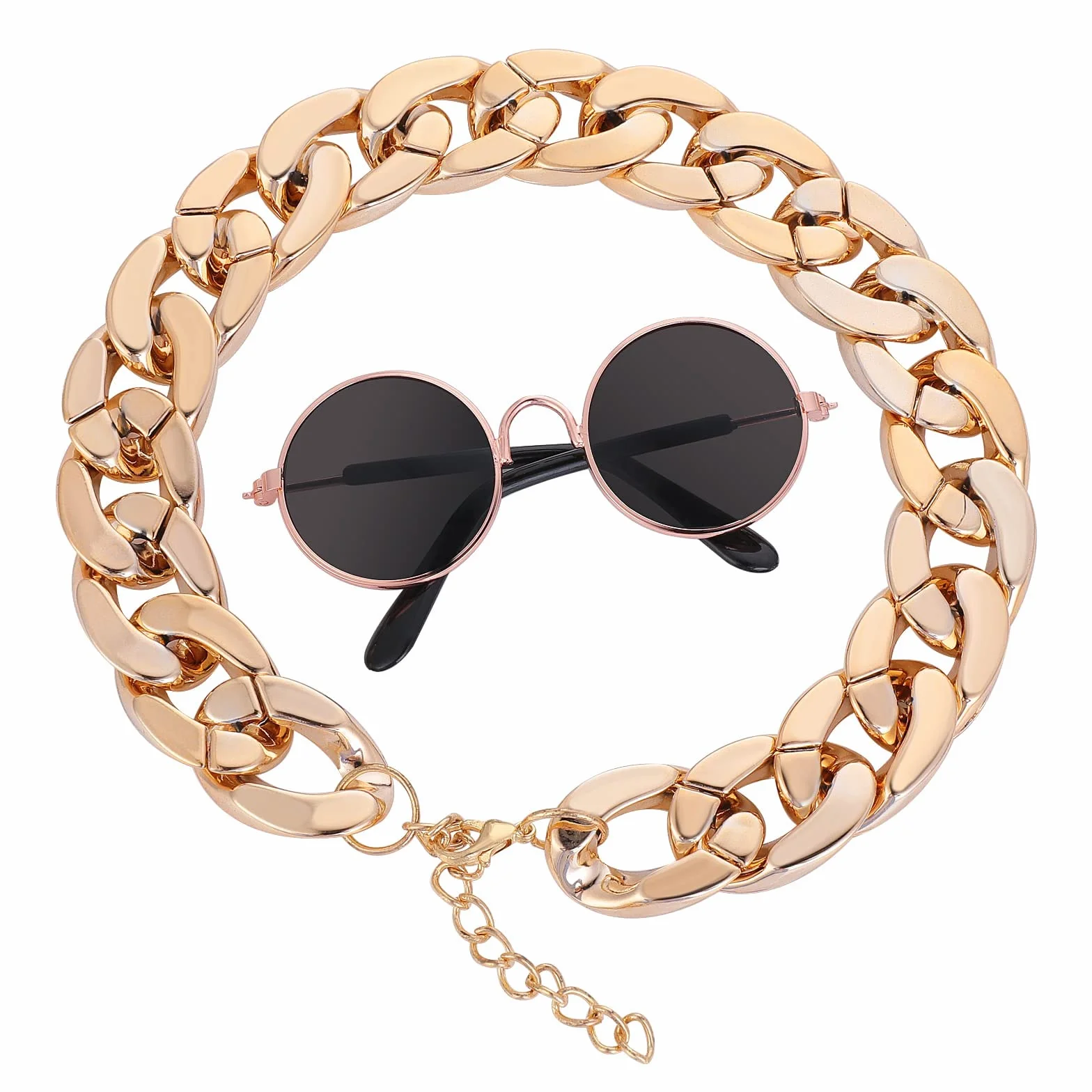 Molain Okulary przeciwsłoneczne dla kotów, ochrona przed promieniowaniem UV, klasyczne, retro, małe psy, okulary przeciwsłoneczne, lalki, okrągłe okulary przeciwsłoneczne, impreza, cosplay, rekwizyty,