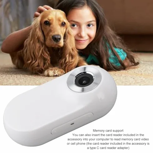 Kamera z obrożą dla Kota, Szerokokątna Obroża z Lokalizatorem Psa o Kącie 170°, Sportowa Kamera HD 1080P Mini Pet do Nagrywania Wideo, Regulowana, Mała Kamera dla Zwierząt z