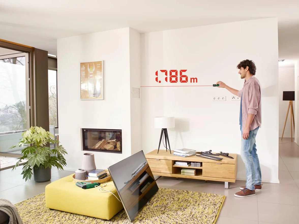 Bosch Dalmierz laserowy EasyDistance 20 (łatwe i precyzyjne pomiary w zasięgu do 20 m, kieszonkowy format, obsługa za pomocą jednego przycisku, opakowanie kartonowe)