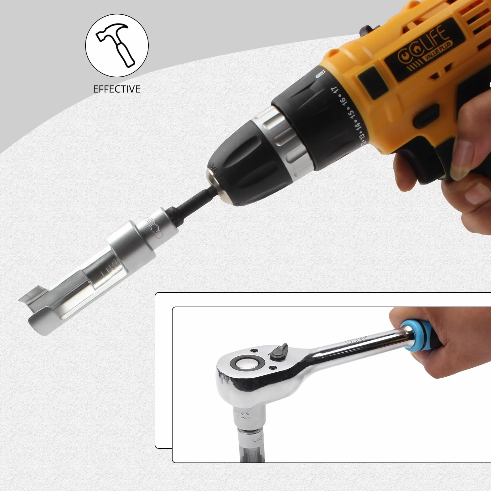 Adapter gniazda udarowego CCLIFE, zestaw 6 szt.
