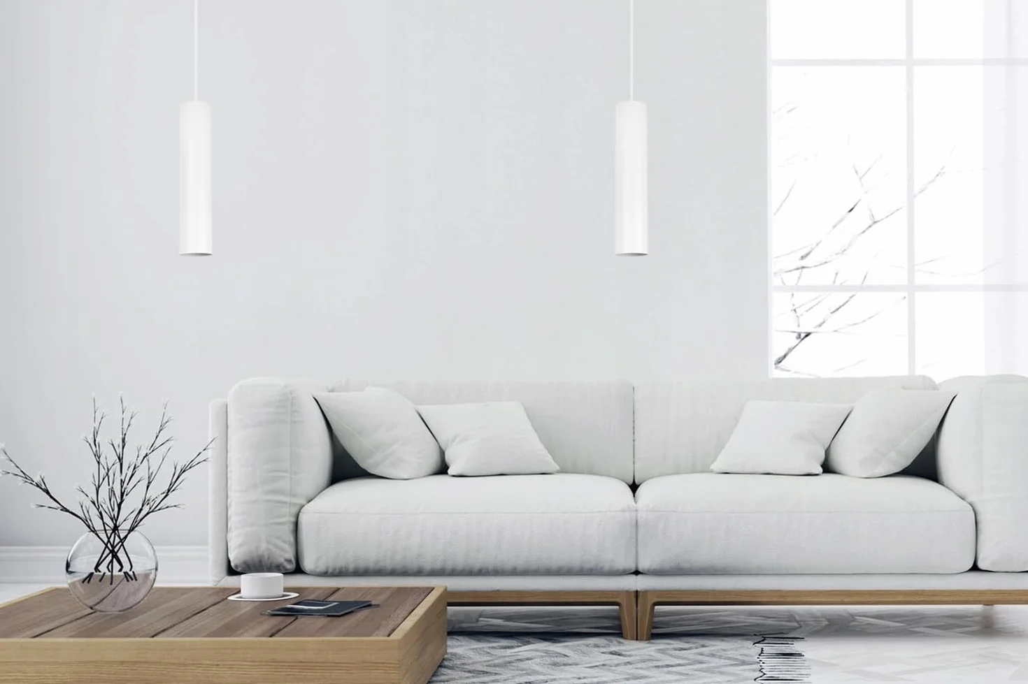 Light-Home Lampa sufitowa wisząca żyrandol loft metalowy biały GU10