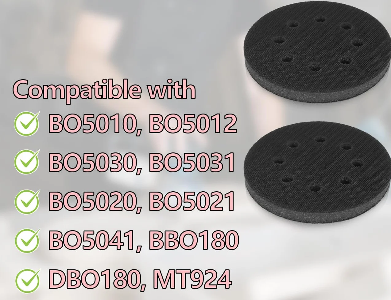 KAPSING 2 tarcze szlifierskie 125 mm gąbka Interface Pad ochraniacze podkładki zamienne do szlifierek 8 otworów