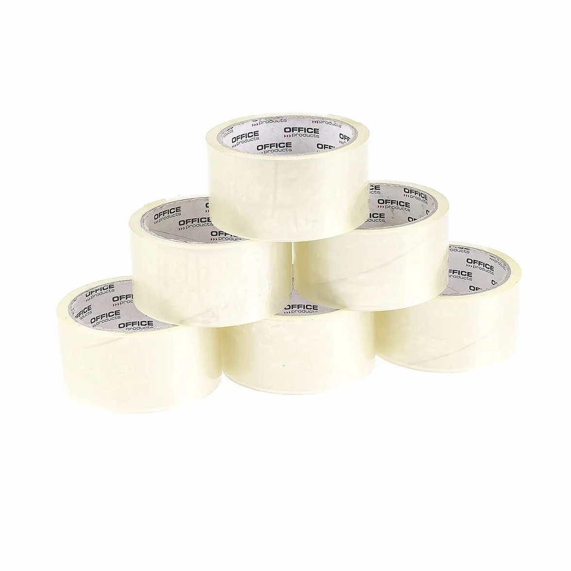 OFFICER PRODUCTS 15025031-90 taśma klejąca do pakowania Kolor: przezroczysta/6 rolek/szerokość 48 mm x długość 46 m/kolorowa taśma do pakowania PP z klejem akrylowym/taśmą do pakowania