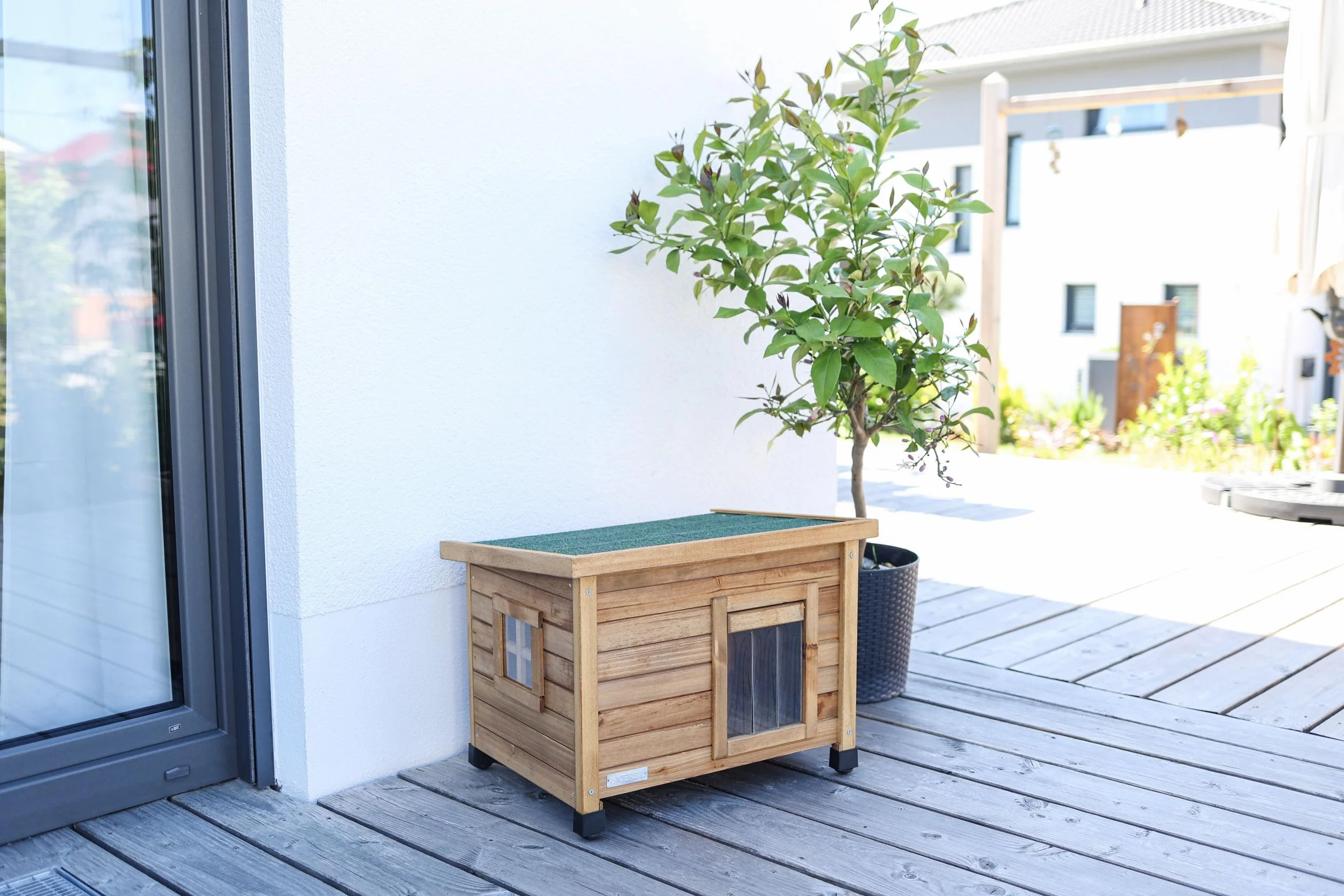 Kerbl Pet Rustica Domek dla Kota, Brązowy, 57 x 45 x 43 cm