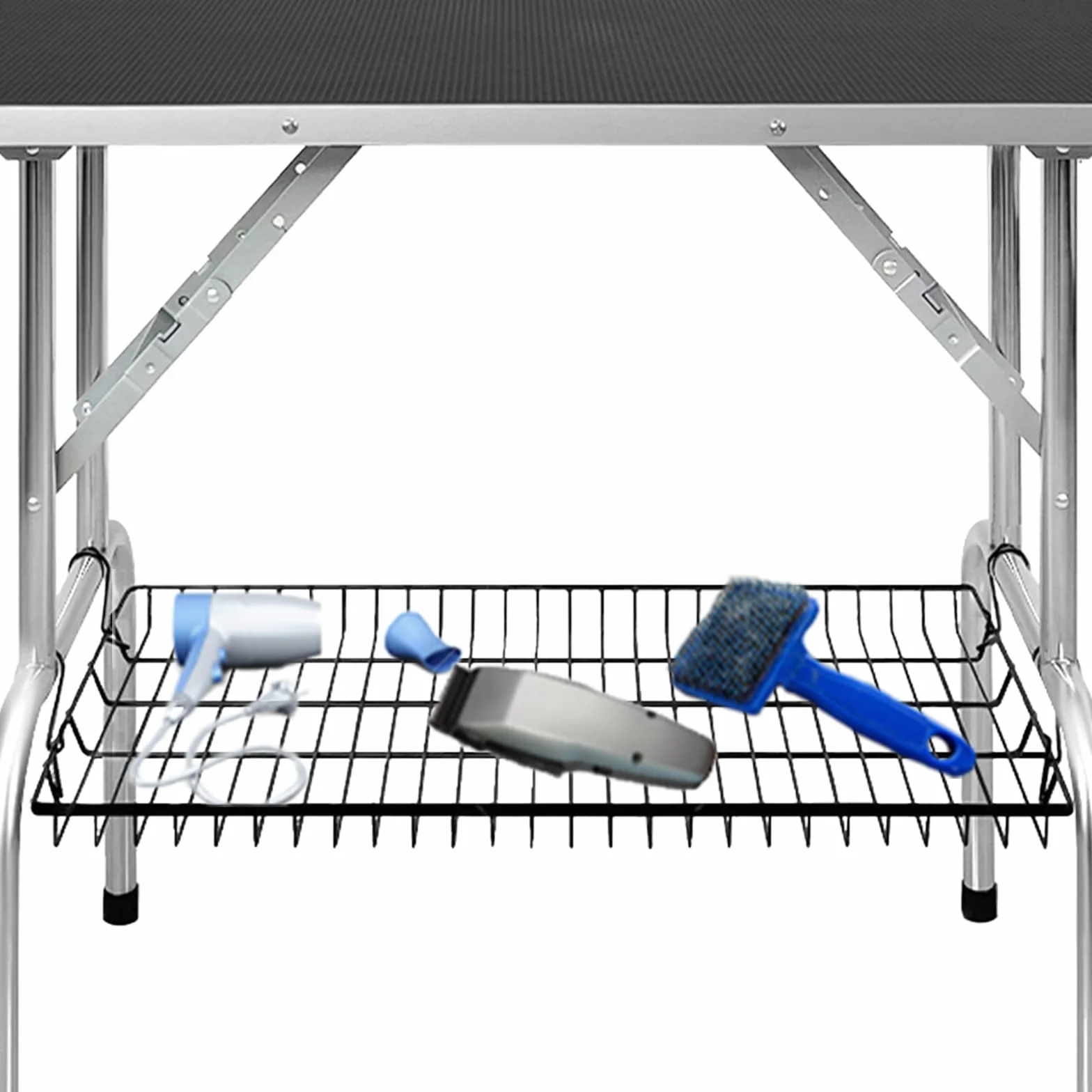 LILIIN Stół do trymowania i pielęgnacji psów, skladany, ścinający, z regulacja wysokości, do 60 kg, czarny, 113 x 60 x 76