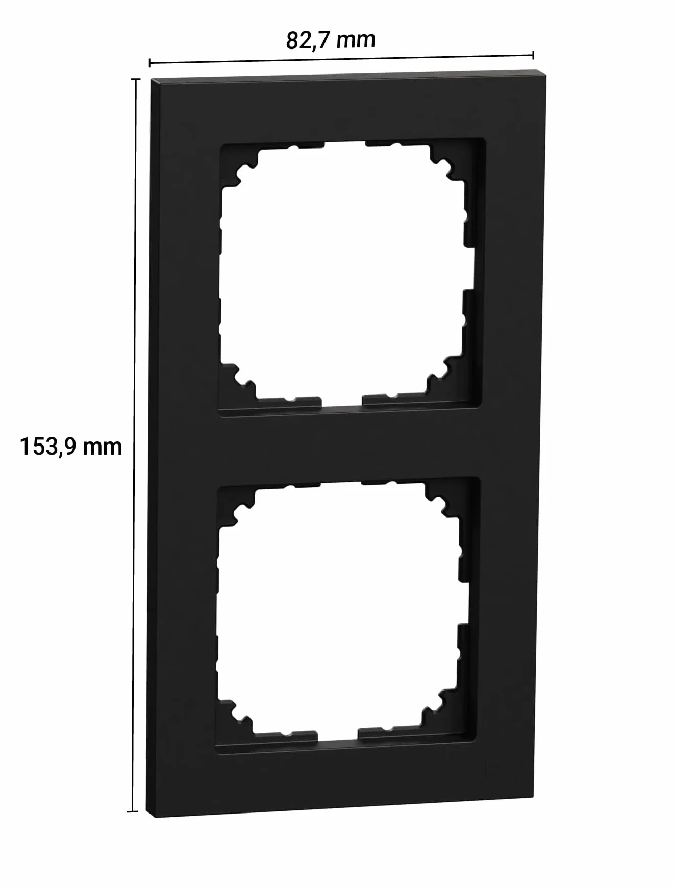 Schneider Electric Merten M-Pure ramka podwójna, IP20, IK03, czarna matowa, numer artykułu MEG4020-3603