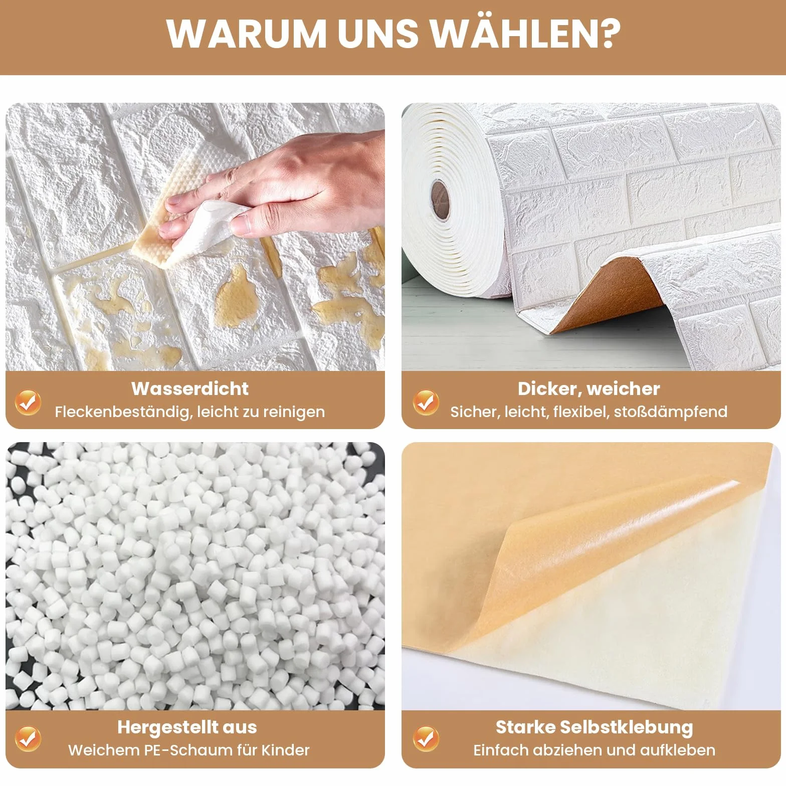 Samoprzylepne panele ścienne 3D, 70 cm x 10 m – tapeta o wyglądzie kamienia, tapeta z cegły, wodoodporna naklejka ścienna z cegły, tapeta ścienna do kuchni, sypialni, salonu, jako dekoracja
