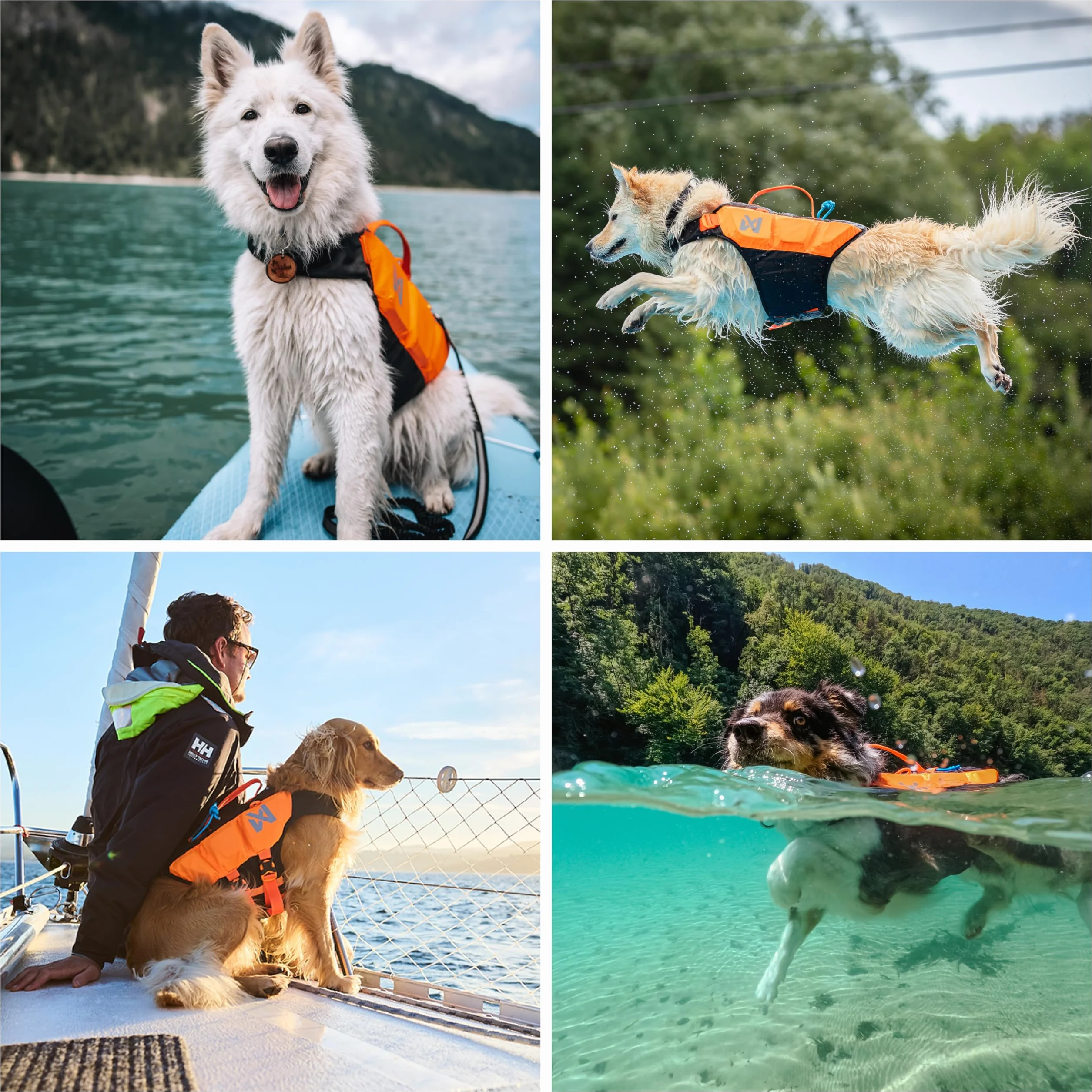 Non-stop Dogwear Kamizelka ratunkowa Protector (czarny/pomarańczowy, 2)
