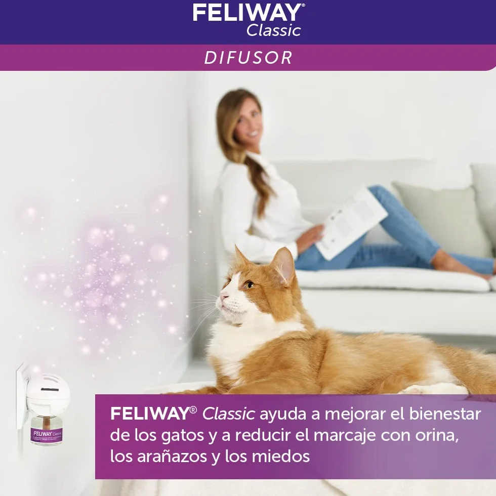 Feliway C23860B Zestaw Środków Uspokojajacych do Dyfuzora Friends, 3 x 48 ml,