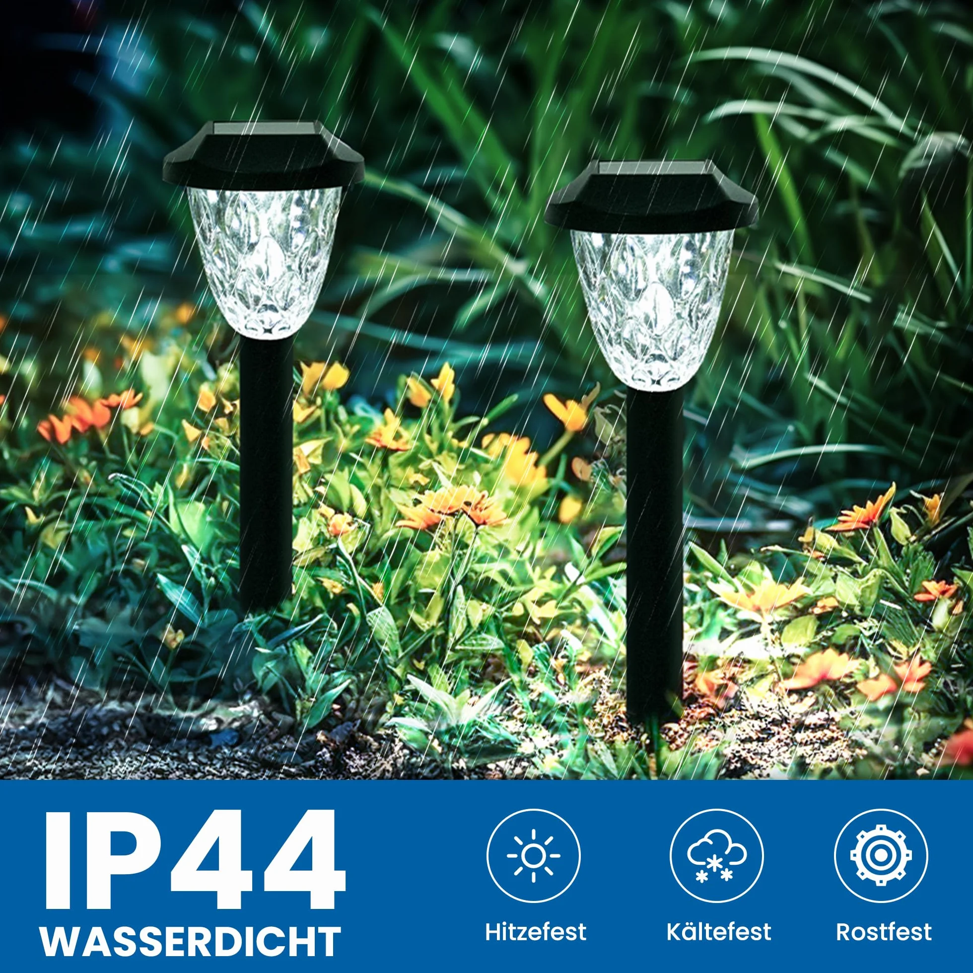 GIGALUMI Lampy solarne LED 12 sztuk wodoodporne automatyczne włączanie/wyłączanie do ogrodu