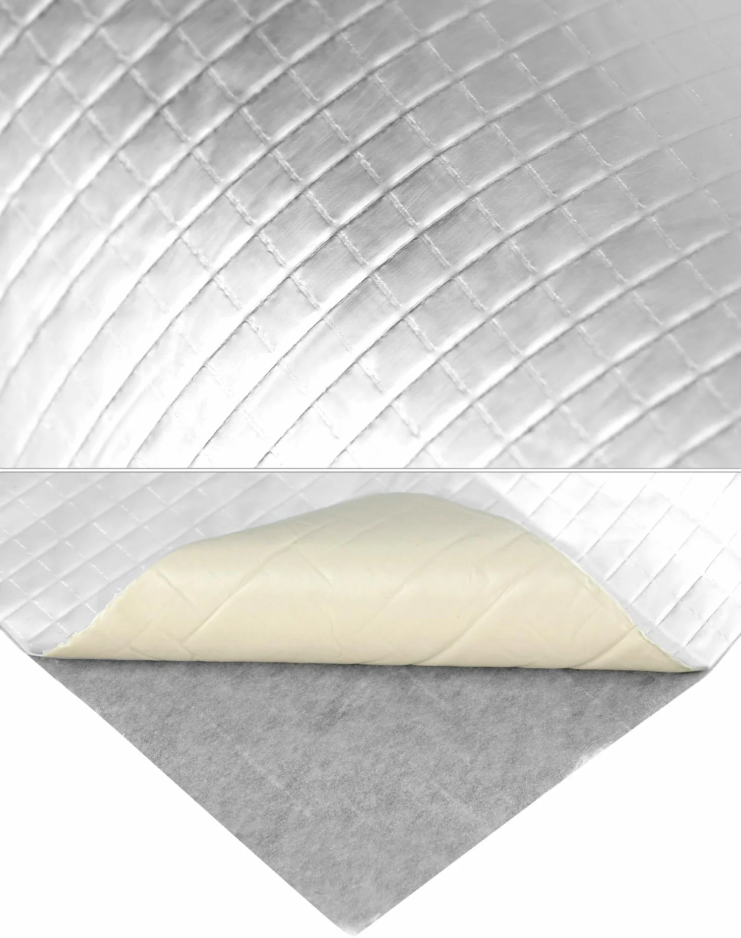 QWORK® 20cm x 5m Mocno klejąca taśma butylowa, wodoodporna taśma aluminiowa, do naprawy RV, uszczelnianie rur kanalizacyjnych, naprawa pęknięć dachowych