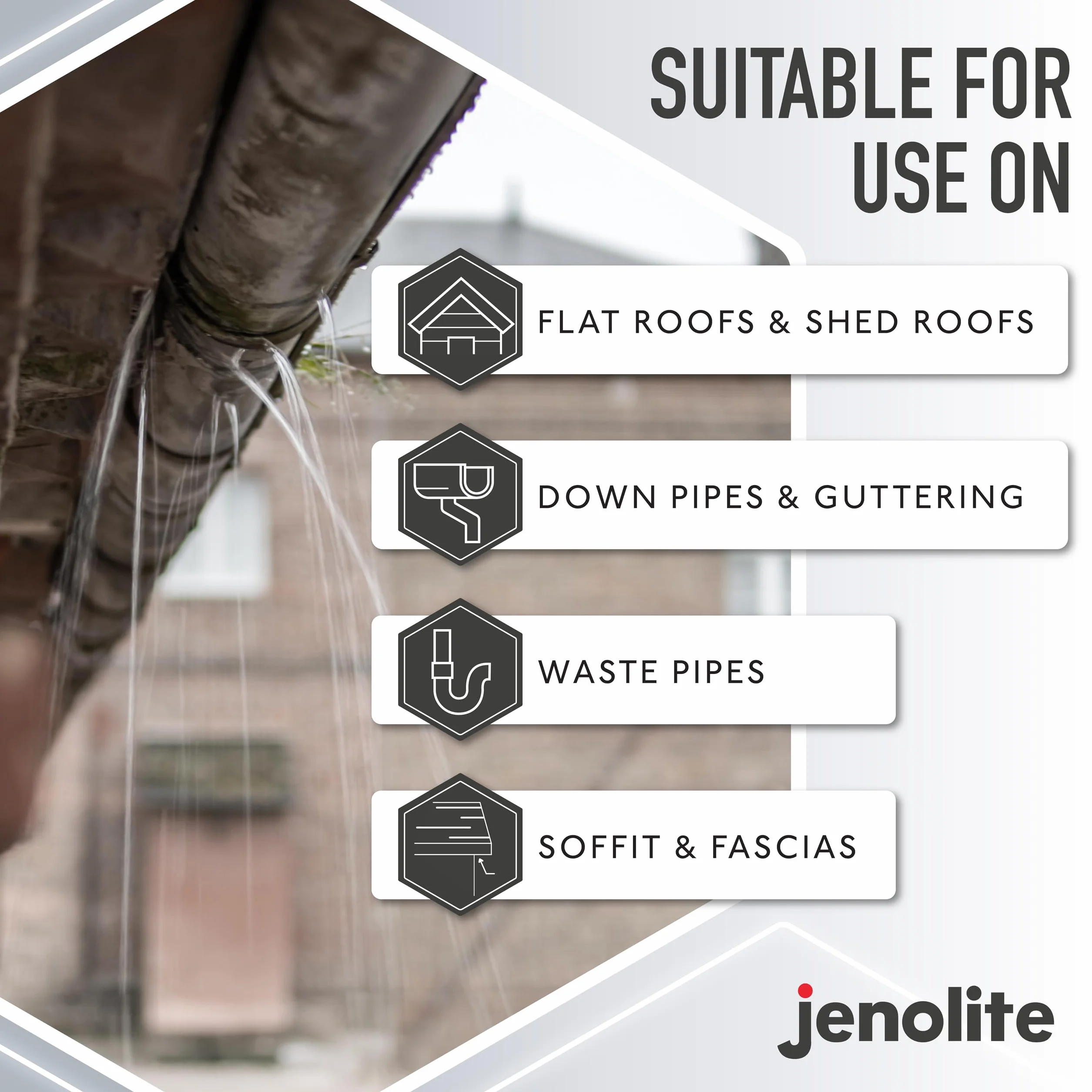 JENOLITE Stop Leak Sealer Spray, wodoodporny uszczelniacz, wypełniania, uszczelnia i zatrzymuje wycieki, przezroczysty, 400 ml