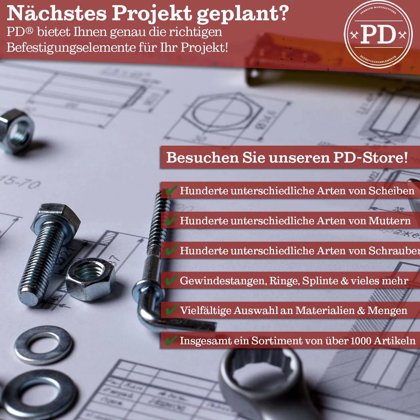 PD® Podkładki z tworzywa sztucznego M12 (DIN 125 kształt A/ISO 7089) | wysokiej jakości podkładki nylonowe PA | tarcze z tworzywa sztucznego poliamidowe o małej średnicy zewnętrznej | 10 sztuk