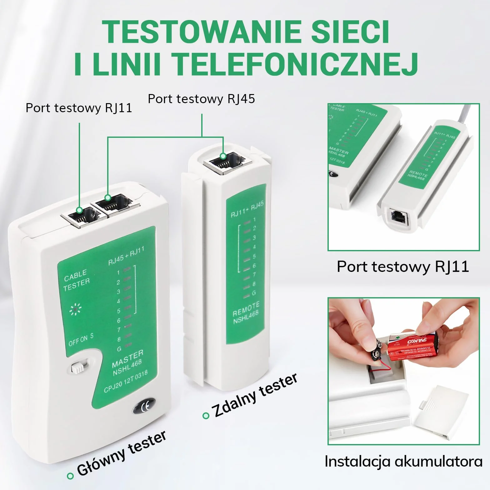SGILE Zestaw Narzędzi do Zaciskania RJ45, Wielofunkcyjna Zintegrowana Maszyna Cat5 Cat6 Cat7, Zestaw do Testowania Kabli LAN Konserwacji Komputera, Kompletny Narzędzi Konserwacji Sieci