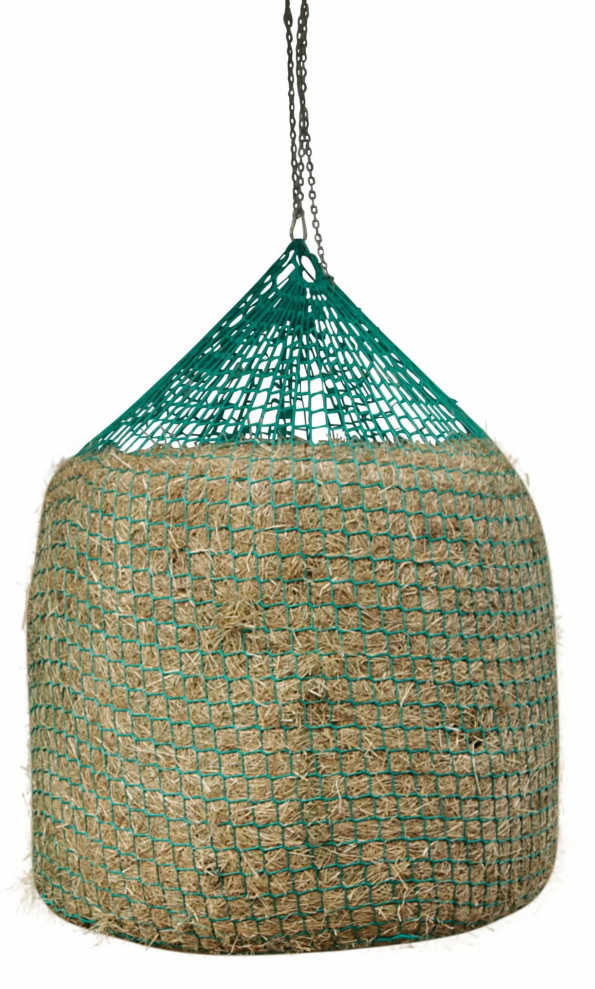 Kerbl Siatka do powieszenia okrągłych piłek 4,5 x 4,5 cm ø 150 cm wysokość 180 cm zielony