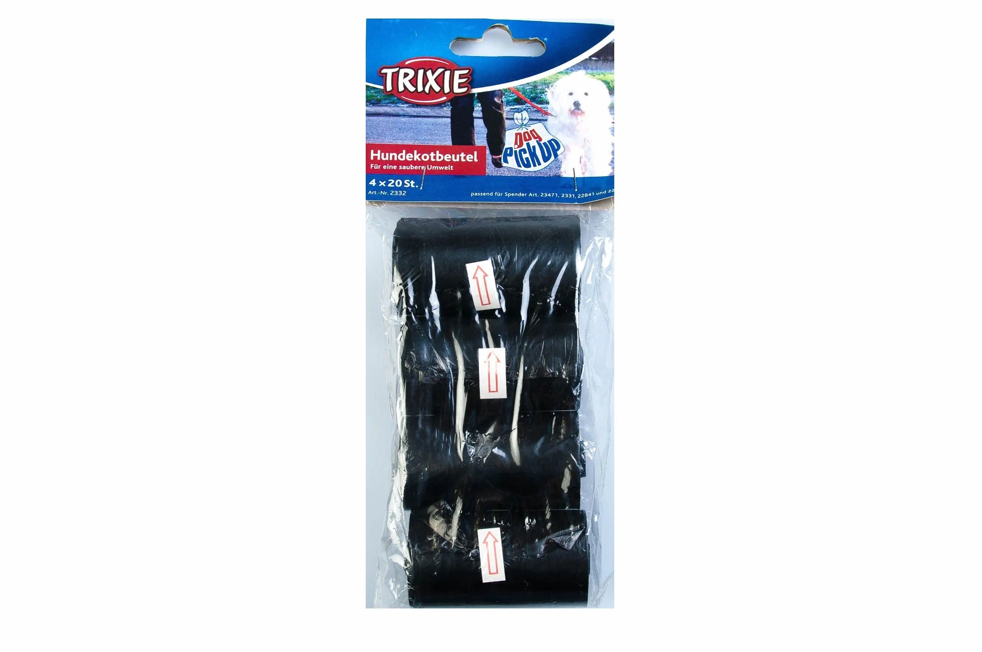 Trixie 4011905023328 Worki na Odchody dla Psa, 4 x 20 Sztuk, Czarny