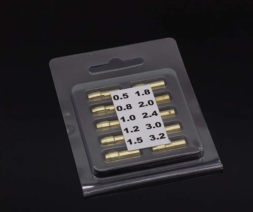 20 szt. mosiężny uchwyt wiertarski precyzyjny 0,5-3,2 mm mosiężna tuleja zaciskowa pasuje do narzędzi obrotowych Dremel uchwyt uchwytu elektrycznego wiertarki szlifierskiej