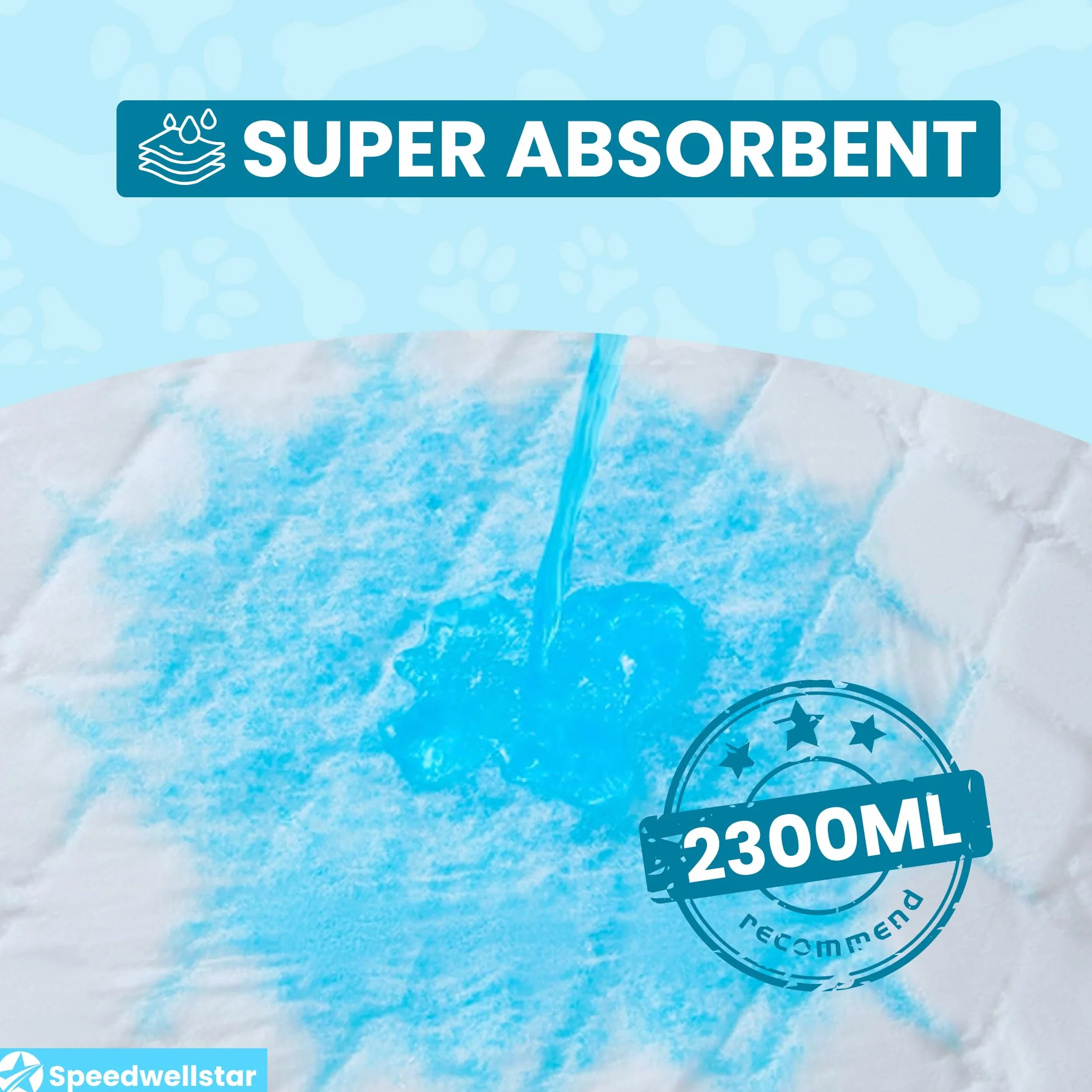 Podkłady treningowe dla psów bardzo duże 150 x 80 cm super chłonne 2300 ml – Maty higieniczne dla szczeniąt i dorosłych psów, bezzapachowe, opakowanie 20 sztuk od Speedwellstar