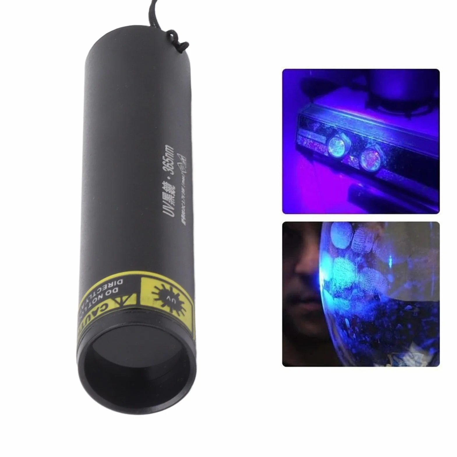 Latarka UV, 3W 365nm Mini Portable LED Ultrafioletowe Czarne światło Detektor Moczu Zwierząt Domowych ładowane Przez USB Latarki UV Blacklight do Wykrywania Moczu Zwierząt Domowych